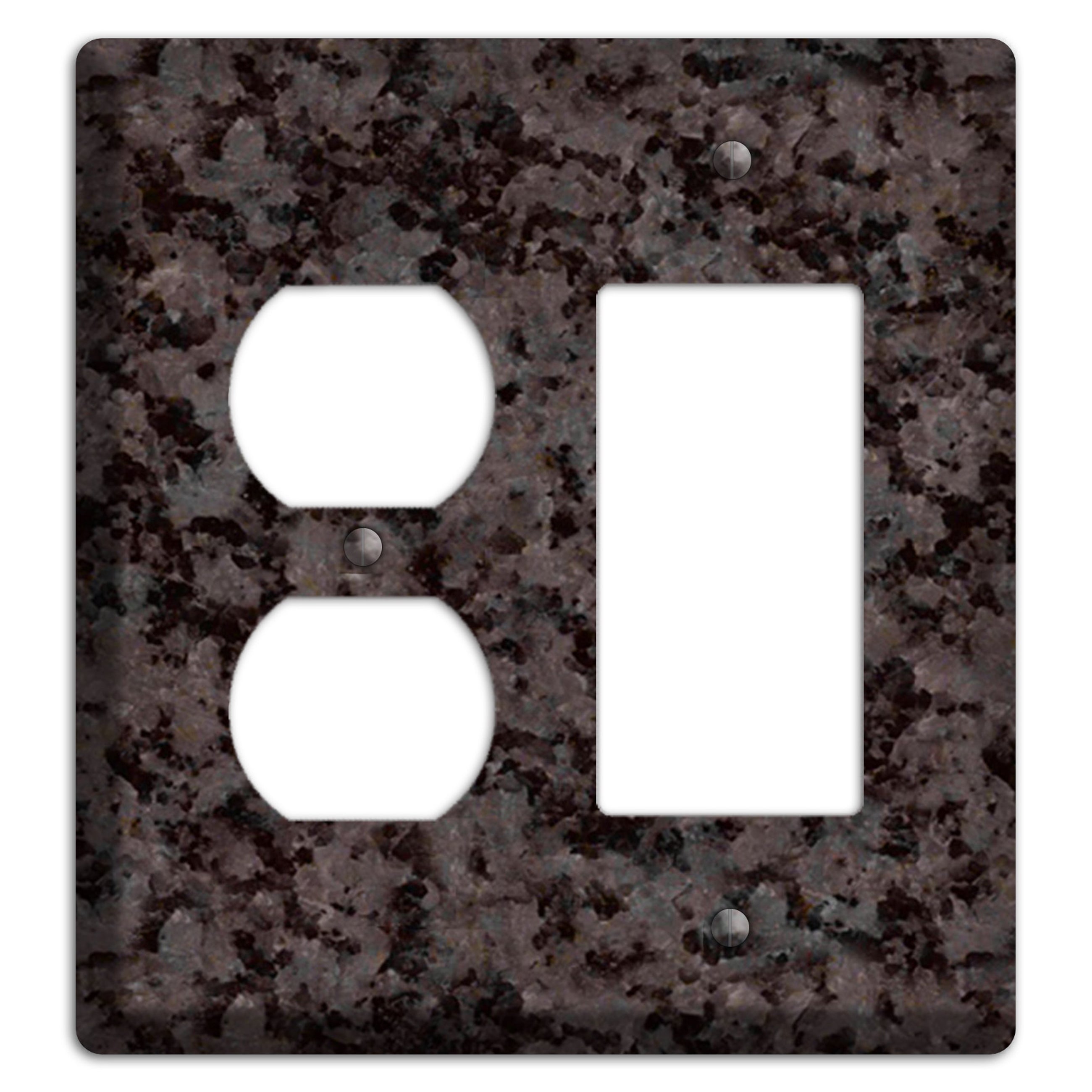 Coffee Brown Granite Duplex / Rocker Wallplate