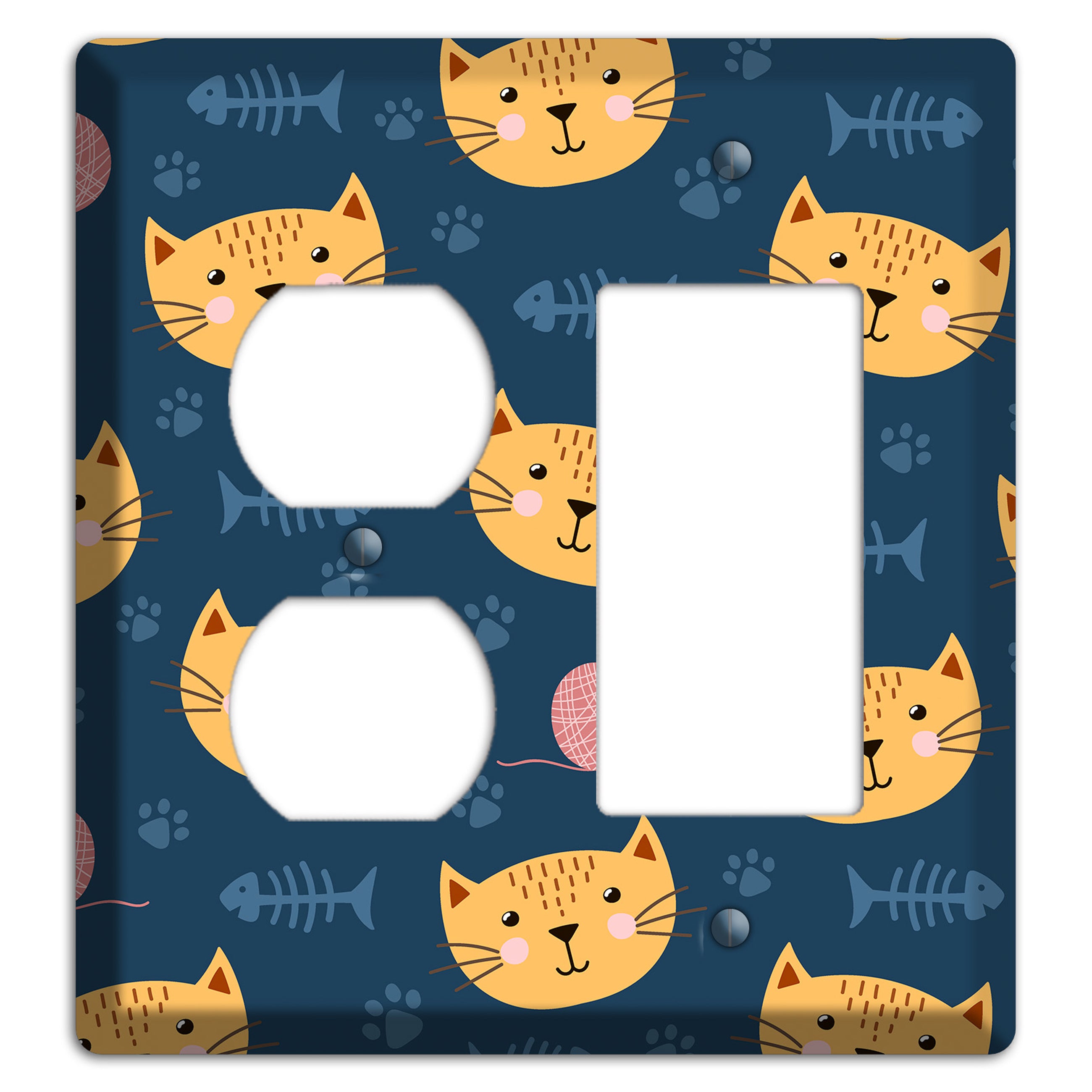 Cat Nap Parade Duplex / Rocker Wallplate