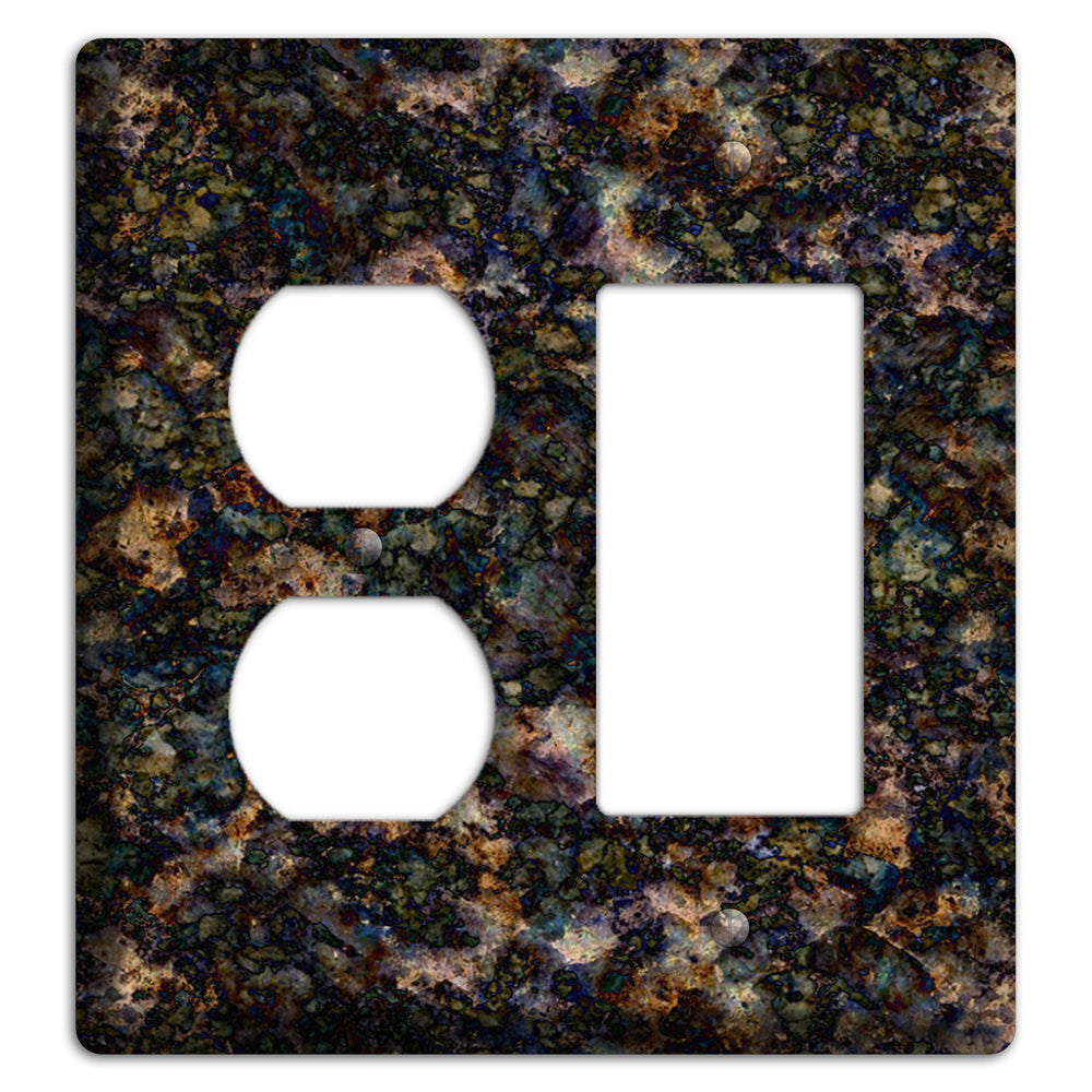 Volga Blue Granite Duplex / Rocker Wallplate