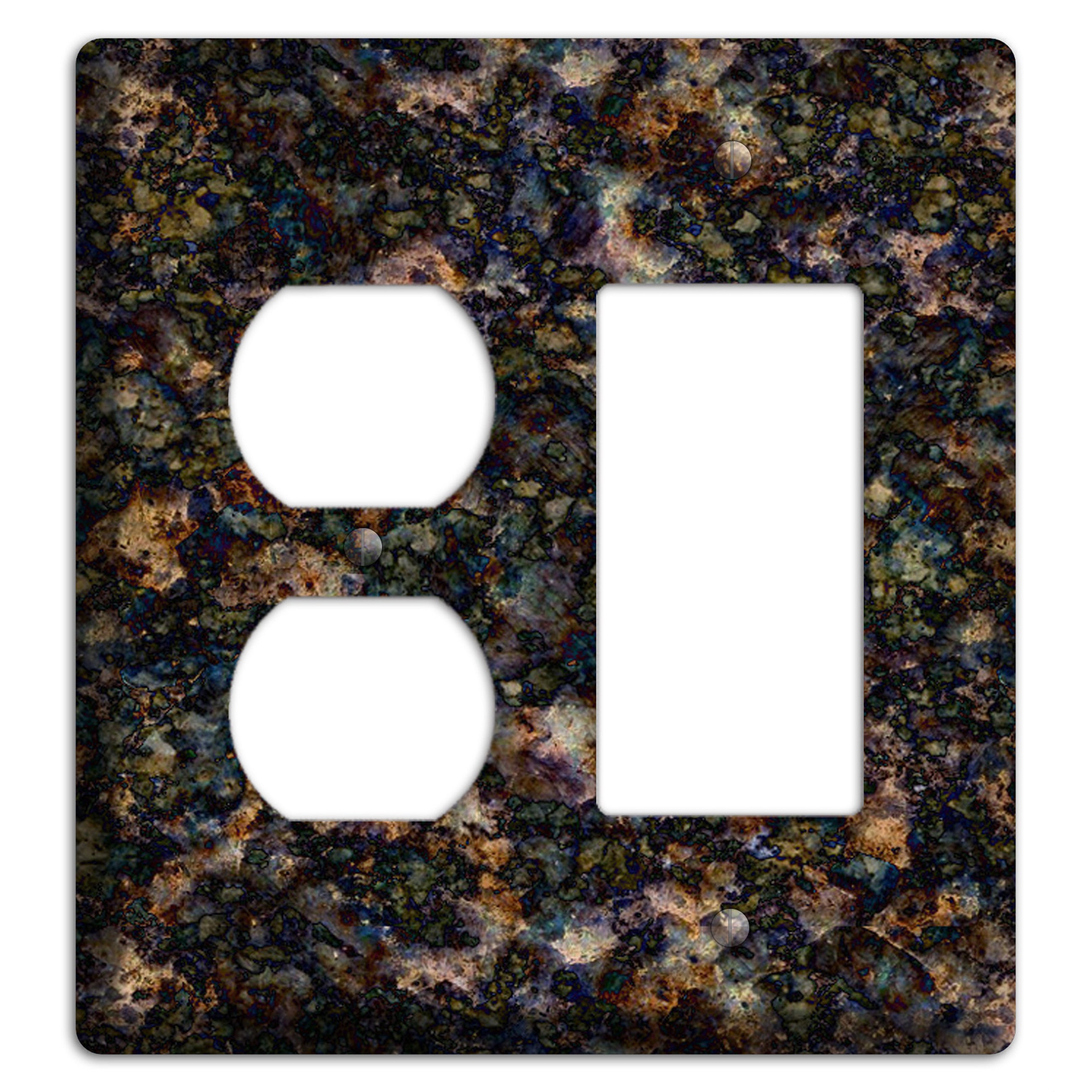 Volga Blue Granite Duplex / Rocker Wallplate