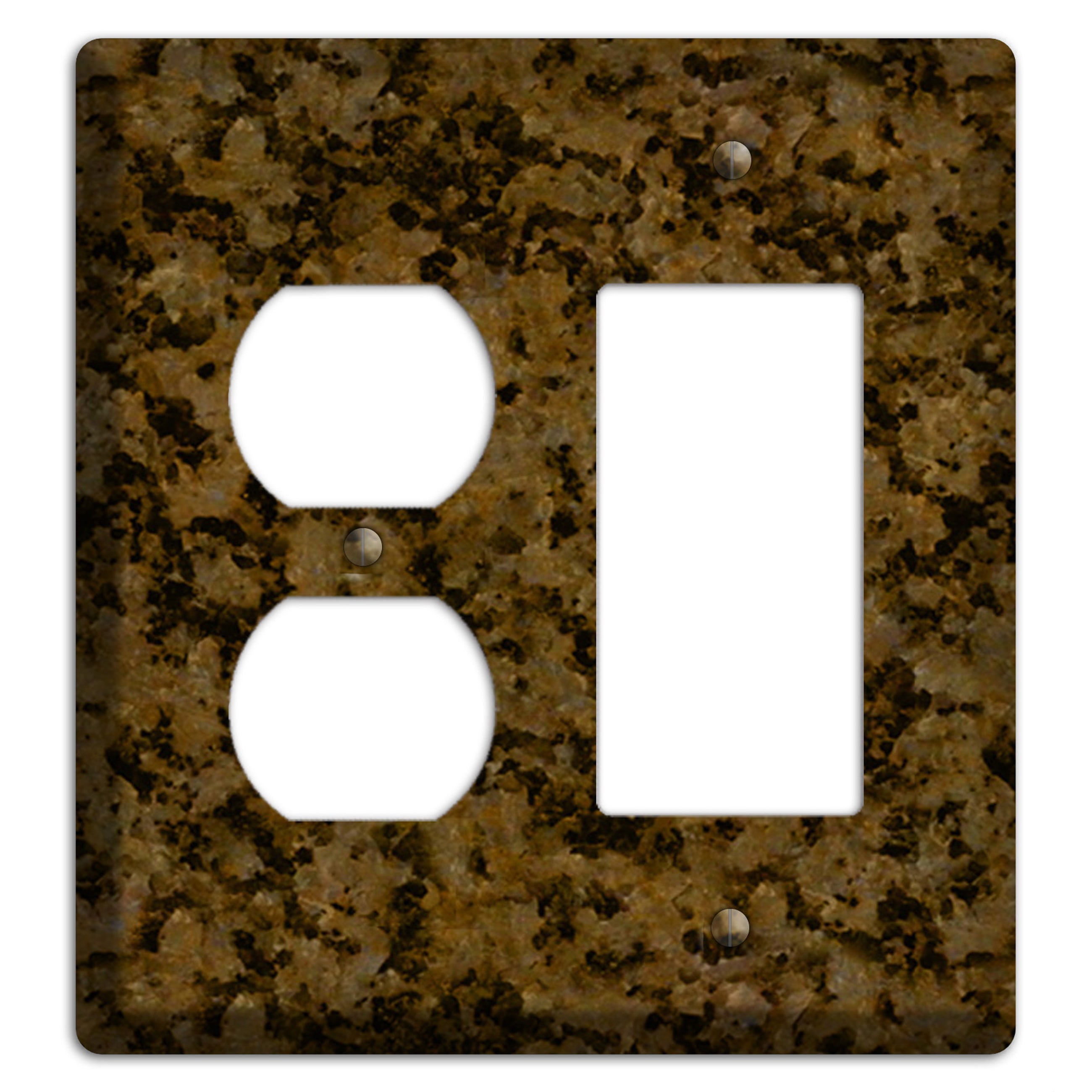 Tropic Brown Granite Duplex / Rocker Wallplate
