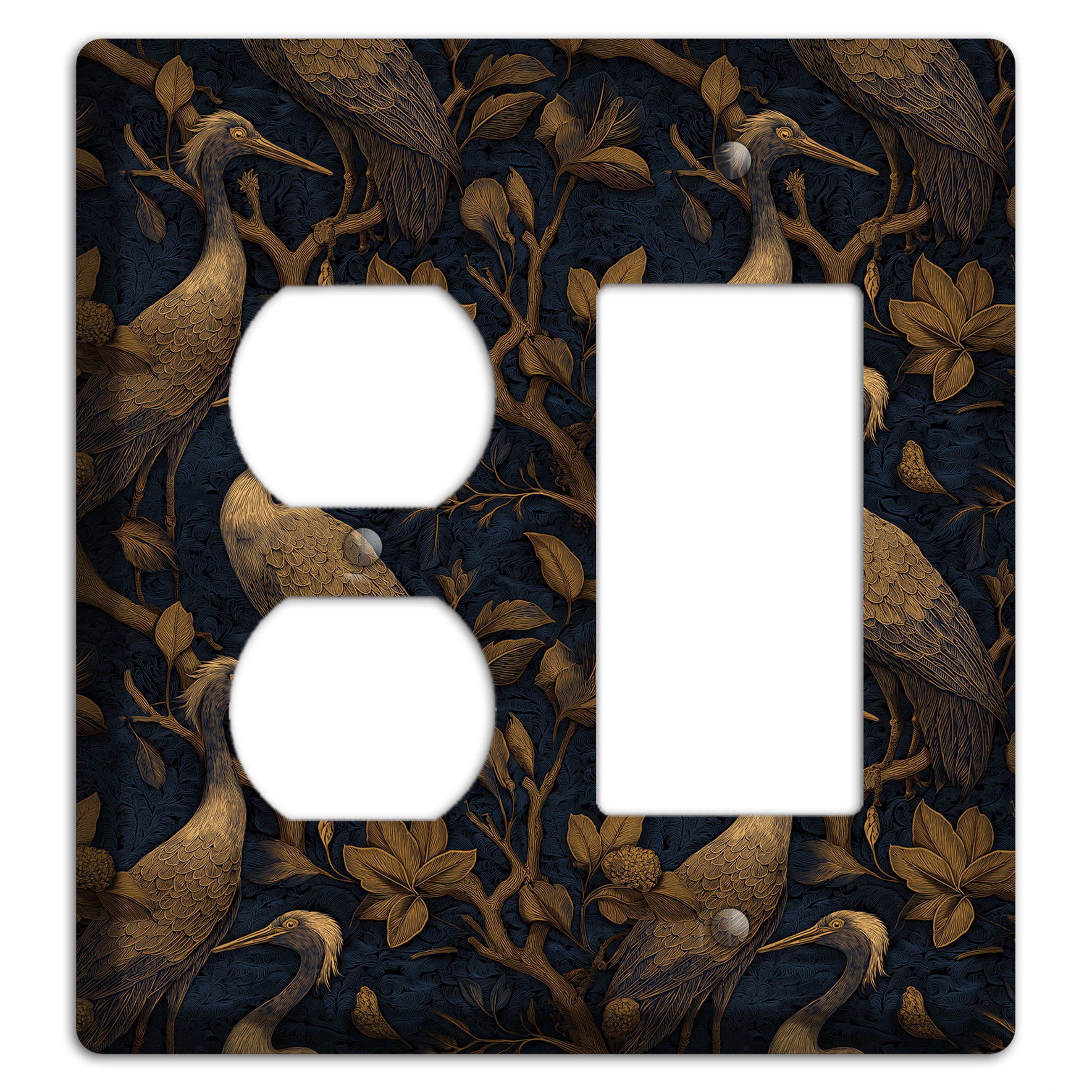 Gilded Heron Dusk Duplex / Rocker Wallplate