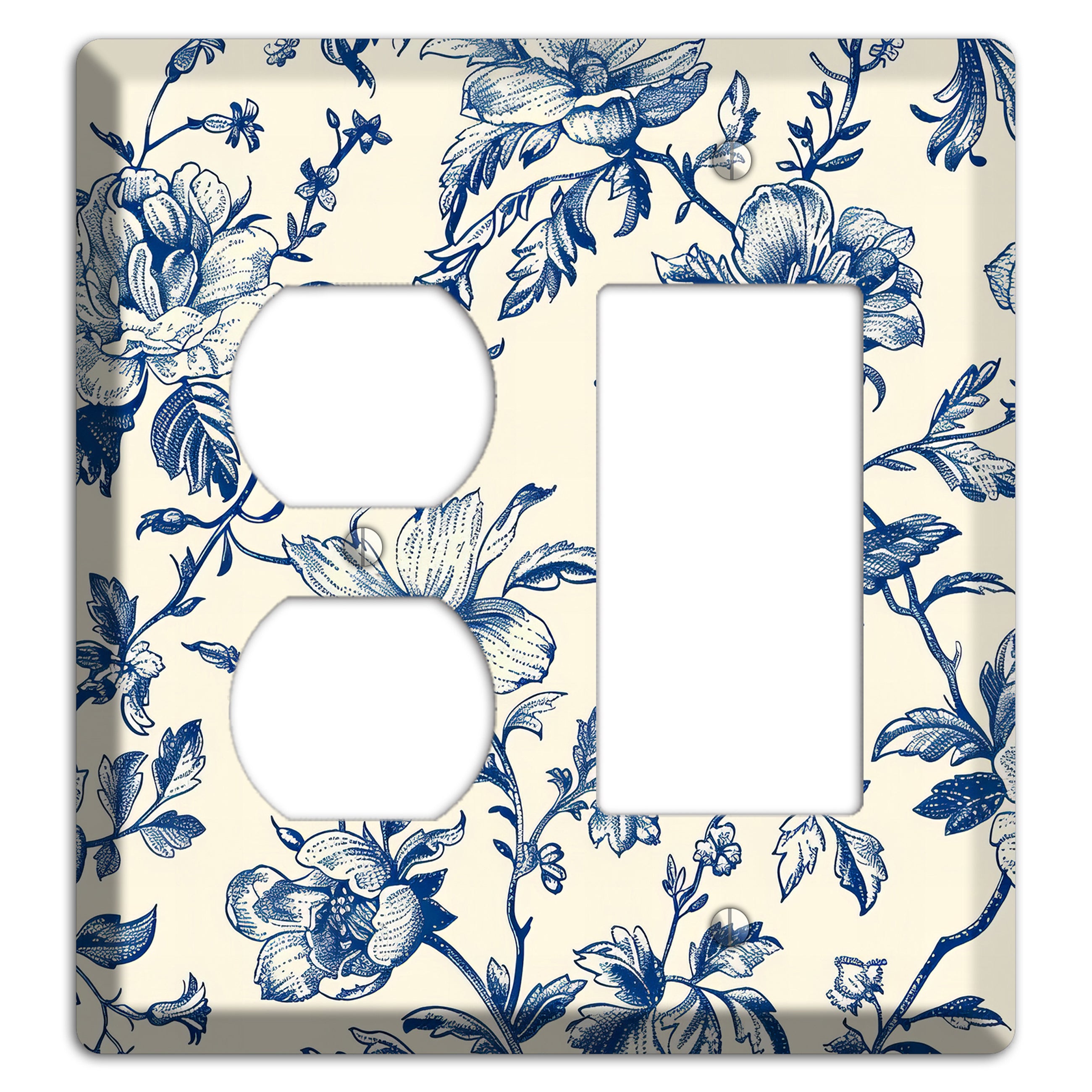 Garden Indigo Reverie Duplex / Rocker Wallplate