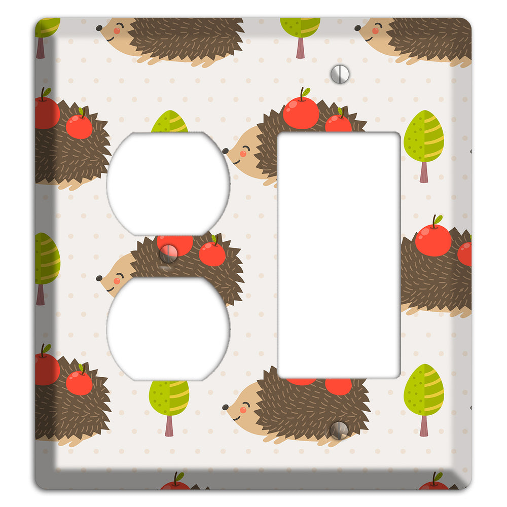 Hedgehog Harvest Duplex / Rocker Wallplate