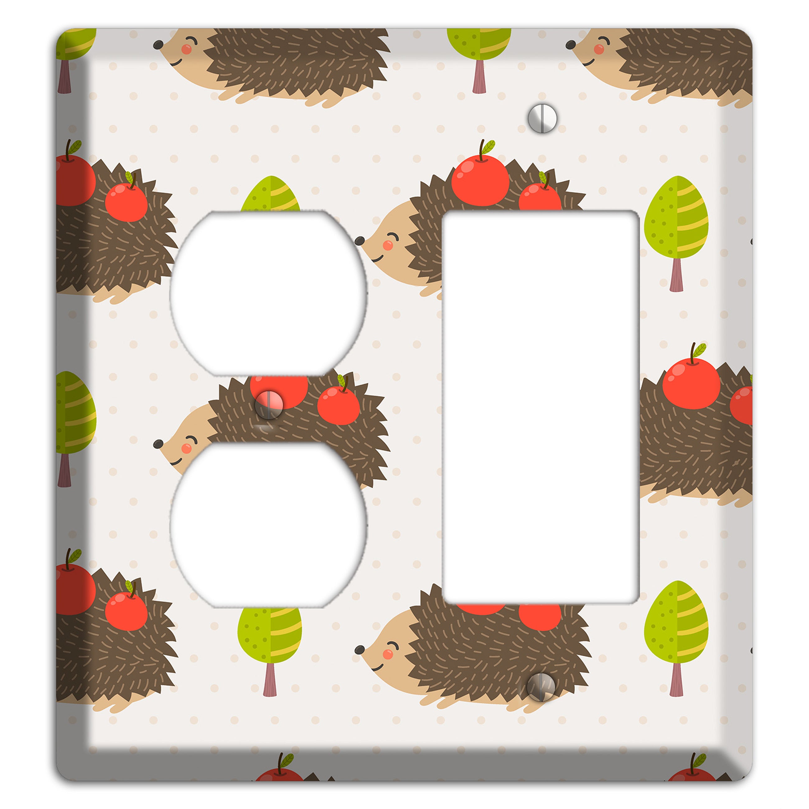 Hedgehog Harvest Duplex / Rocker Wallplate