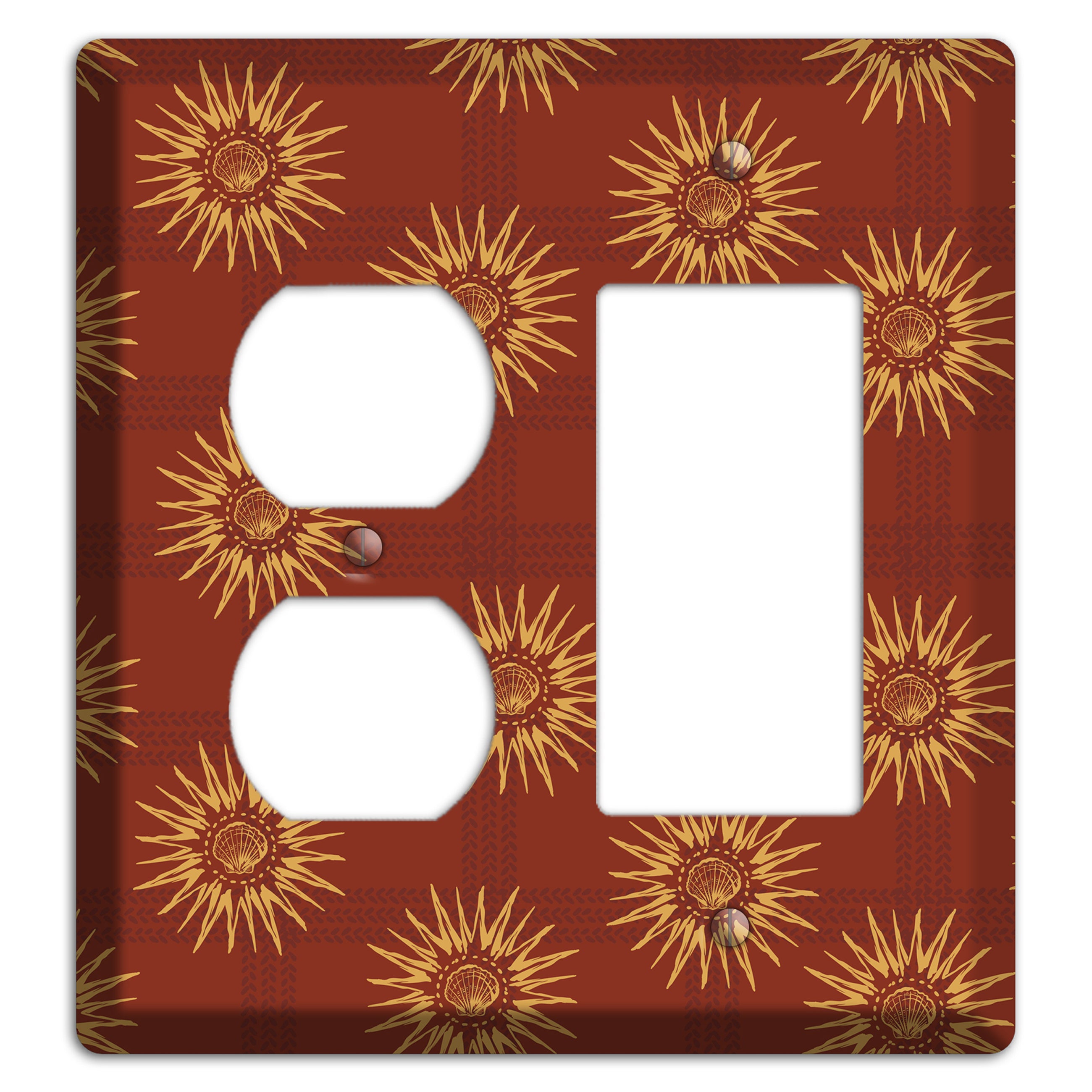 Russet Sun Plaid Duplex / Rocker Wallplate