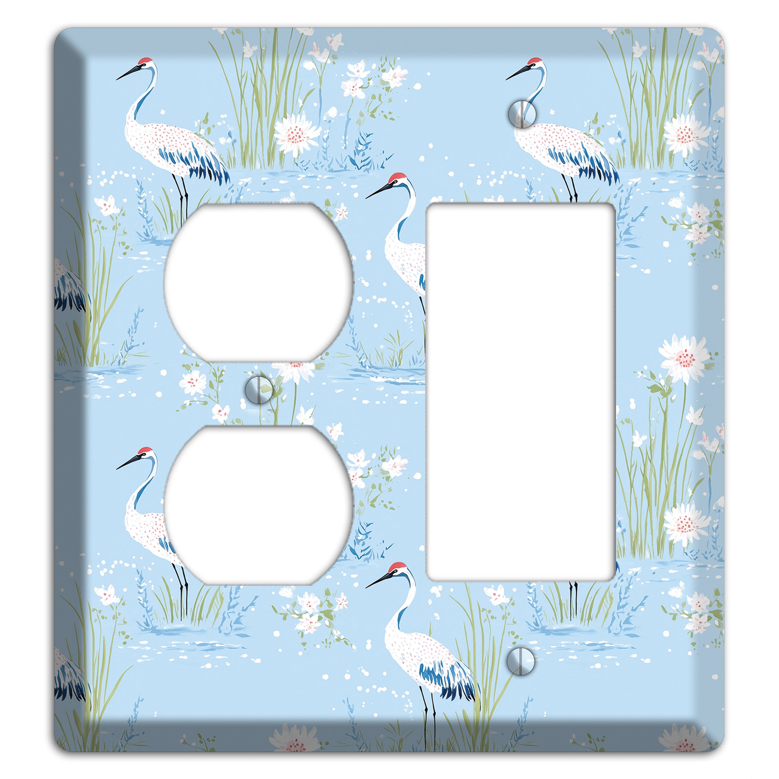 Powder Blue Marsh Duplex / Rocker Wallplate