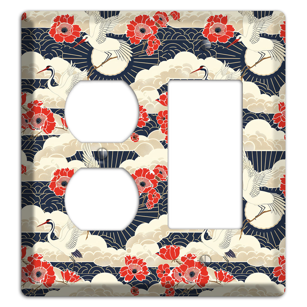 Crimson Peony Ascent Duplex / Rocker Wallplate