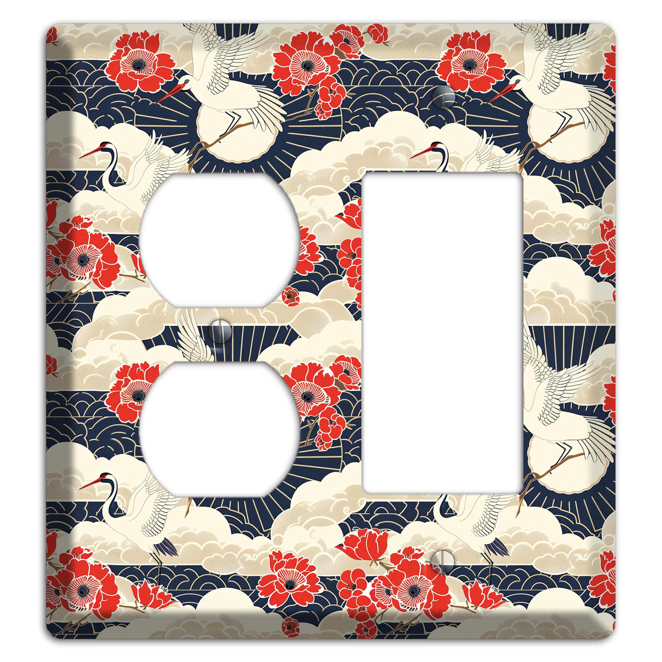 Crimson Peony Ascent Duplex / Rocker Wallplate