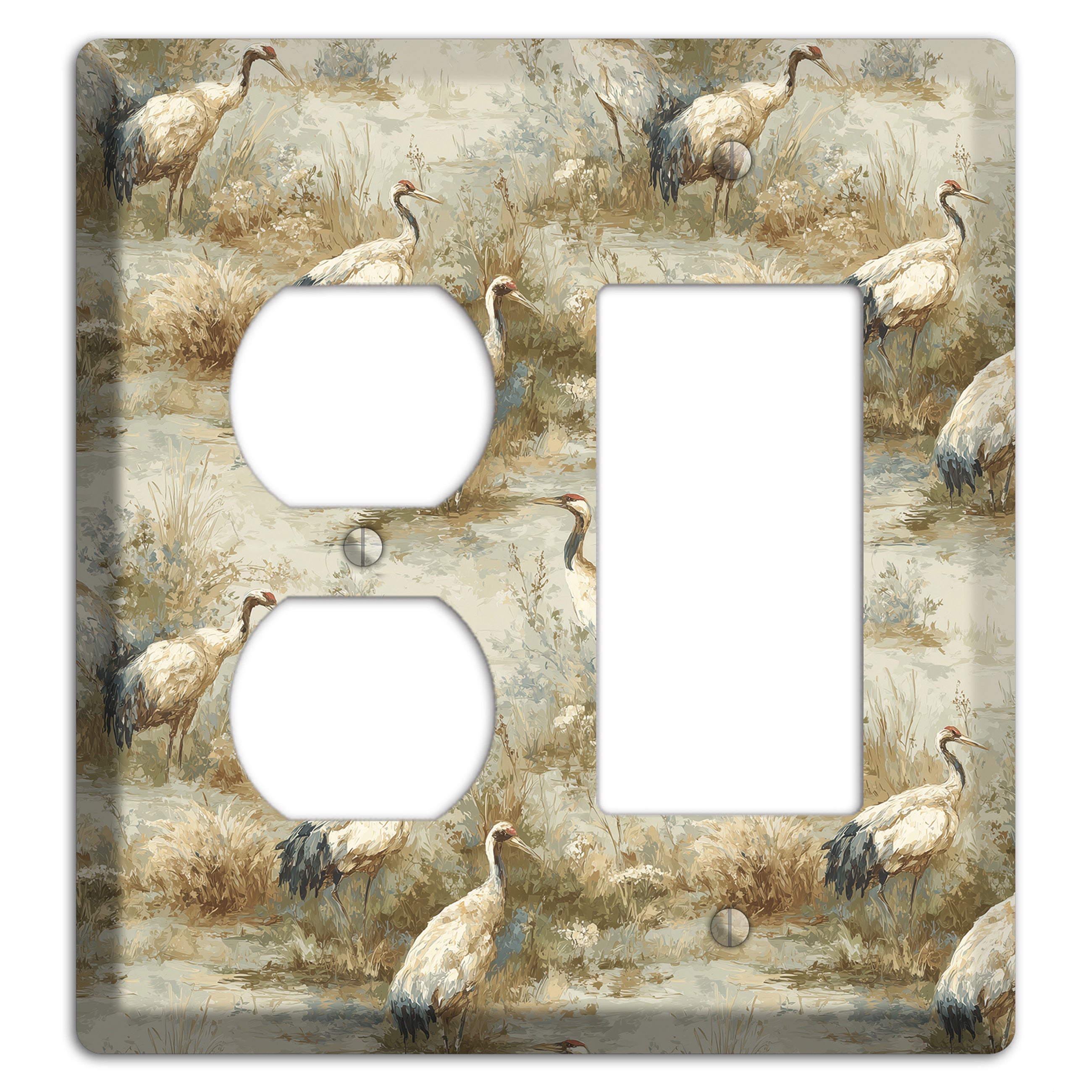Marshland Crane Reverie Duplex / Rocker Wallplate