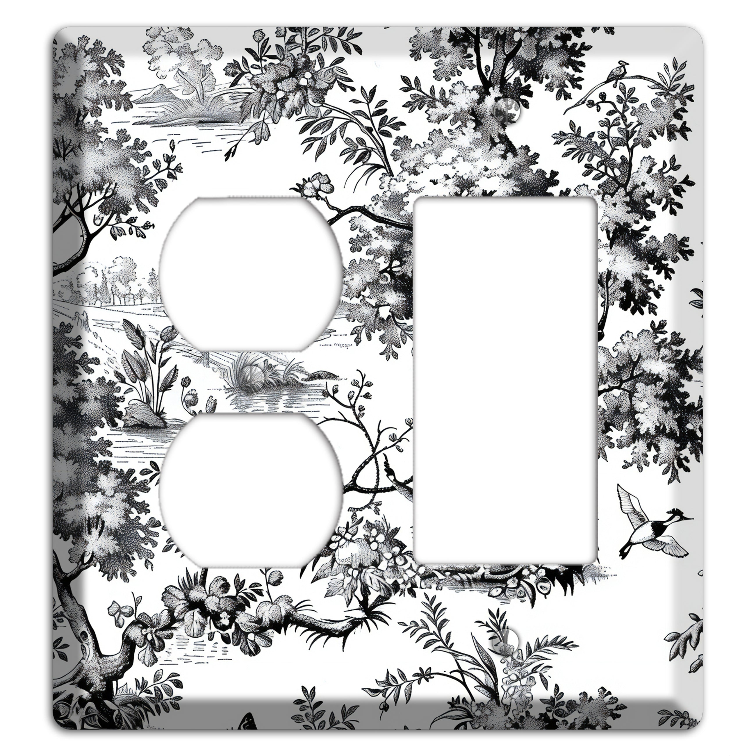 Pastoral Ink Reverie Duplex / Rocker Wallplate