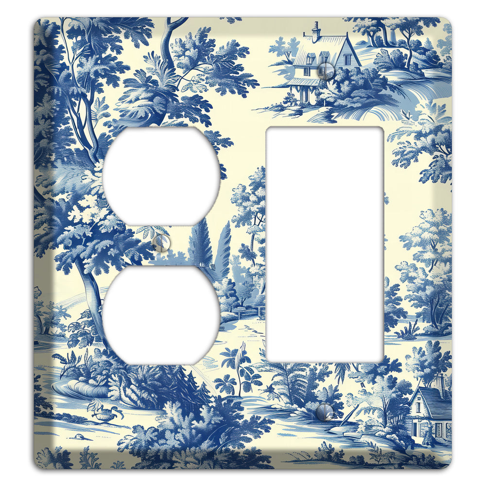 Country Estate Toile Duplex / Rocker Wallplate