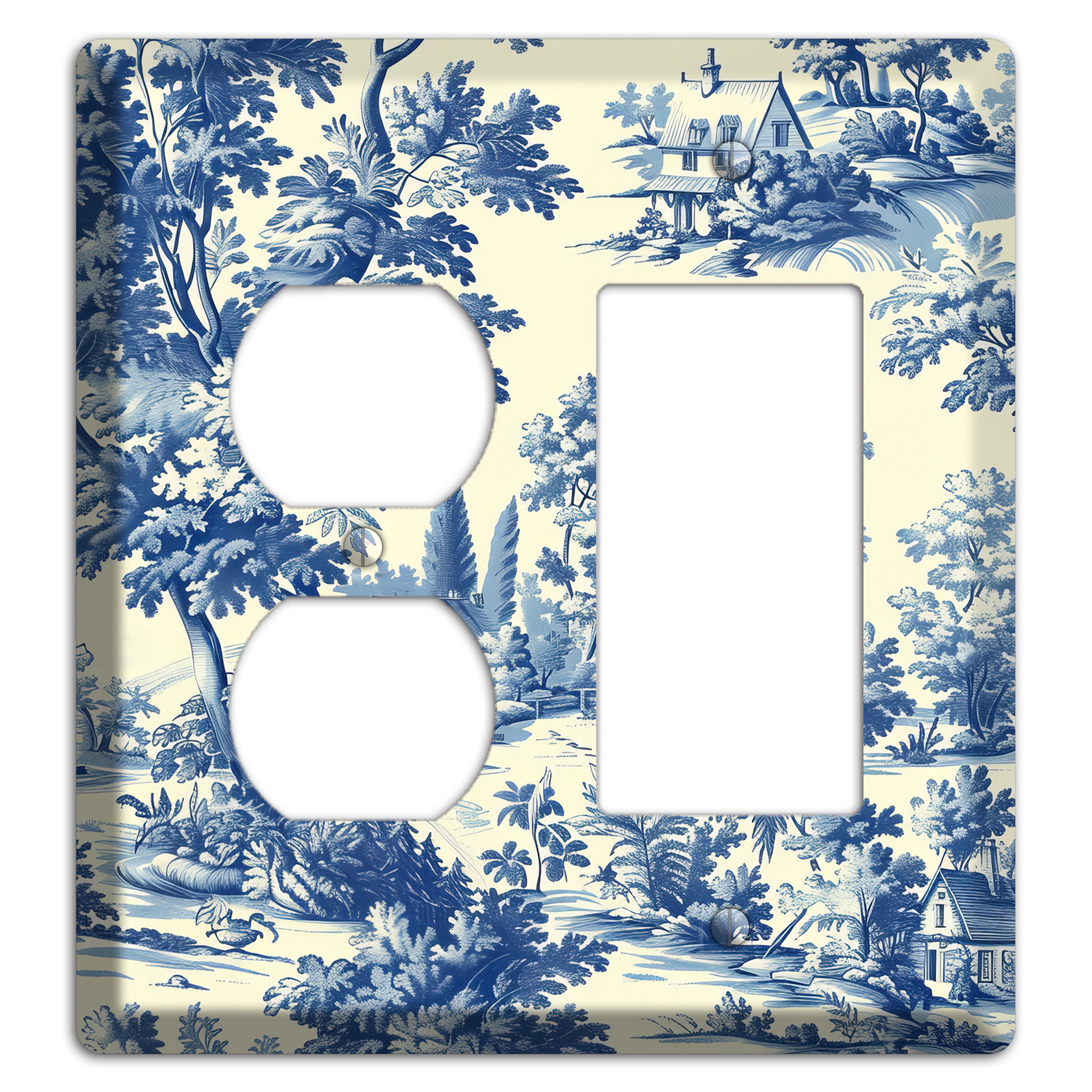 Country Estate Toile Duplex / Rocker Wallplate