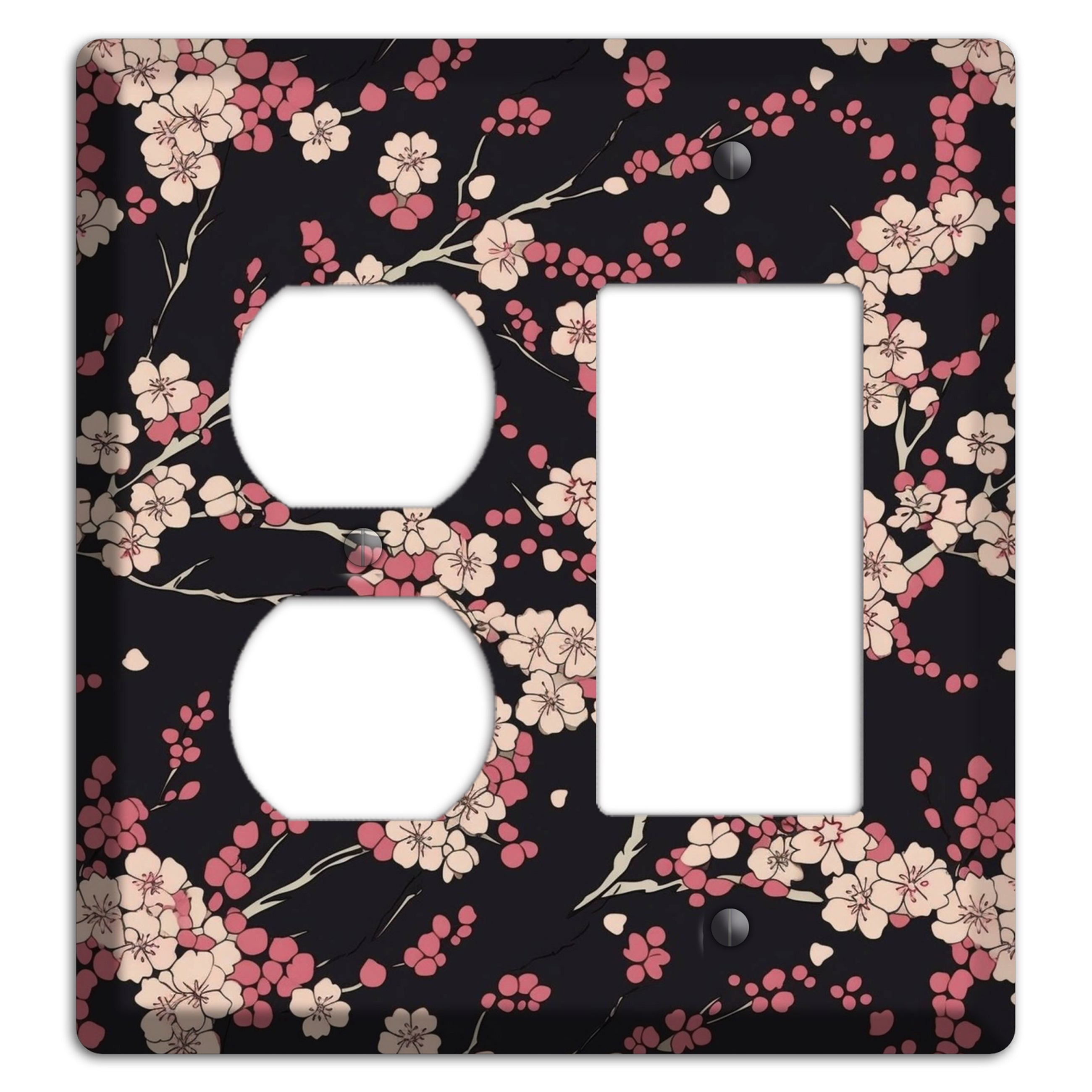 Night Blossom Drift Duplex / Rocker Wallplate
