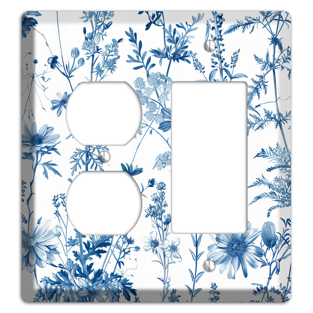 Meadow Pressed Blue Duplex / Rocker Wallplate