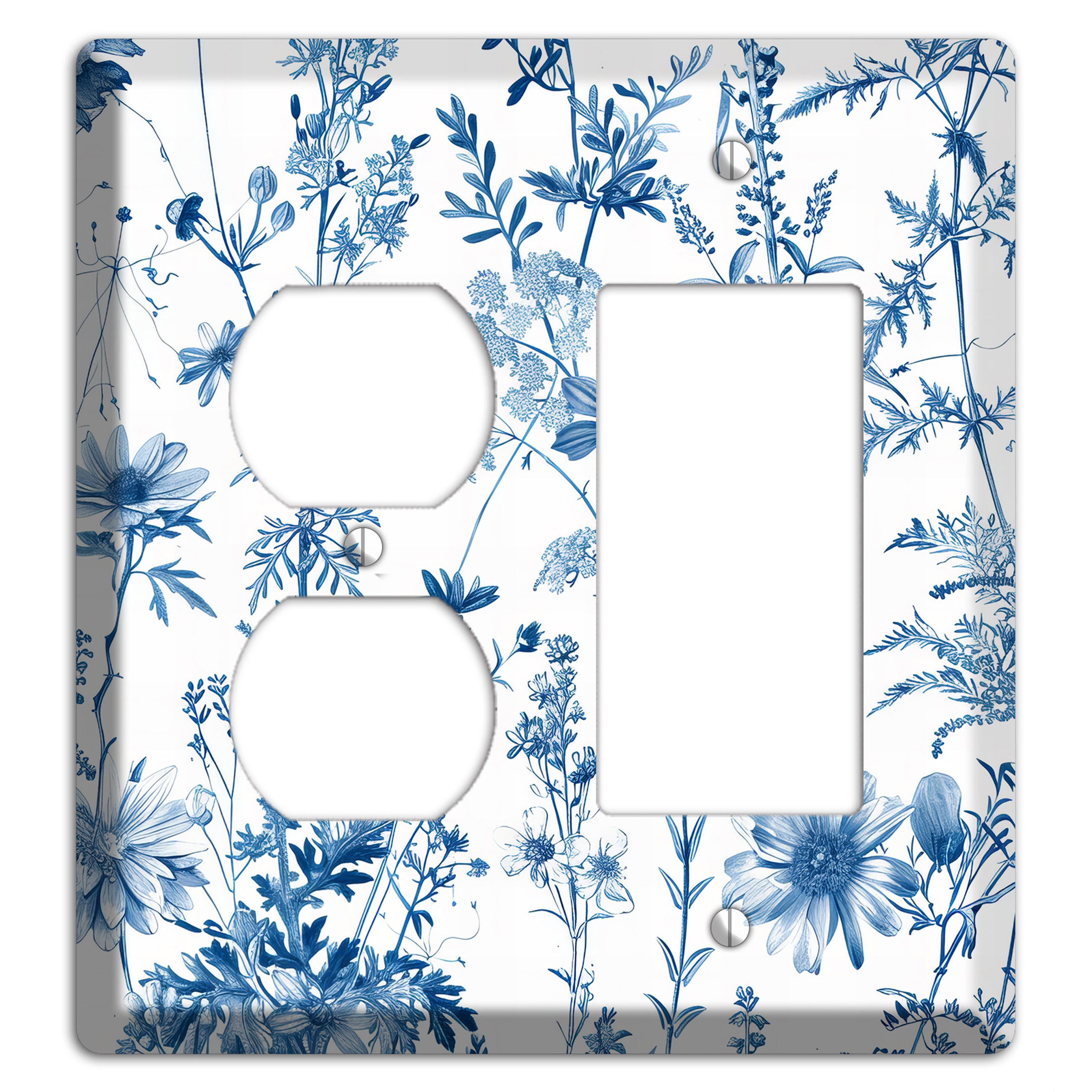 Meadow Pressed Blue Duplex / Rocker Wallplate