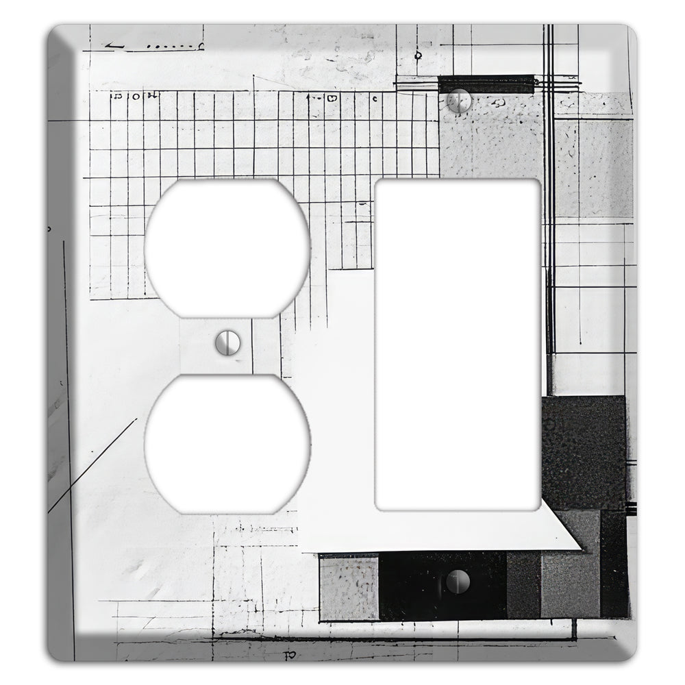Blueprint Palimpsest Duplex / Rocker Wallplate