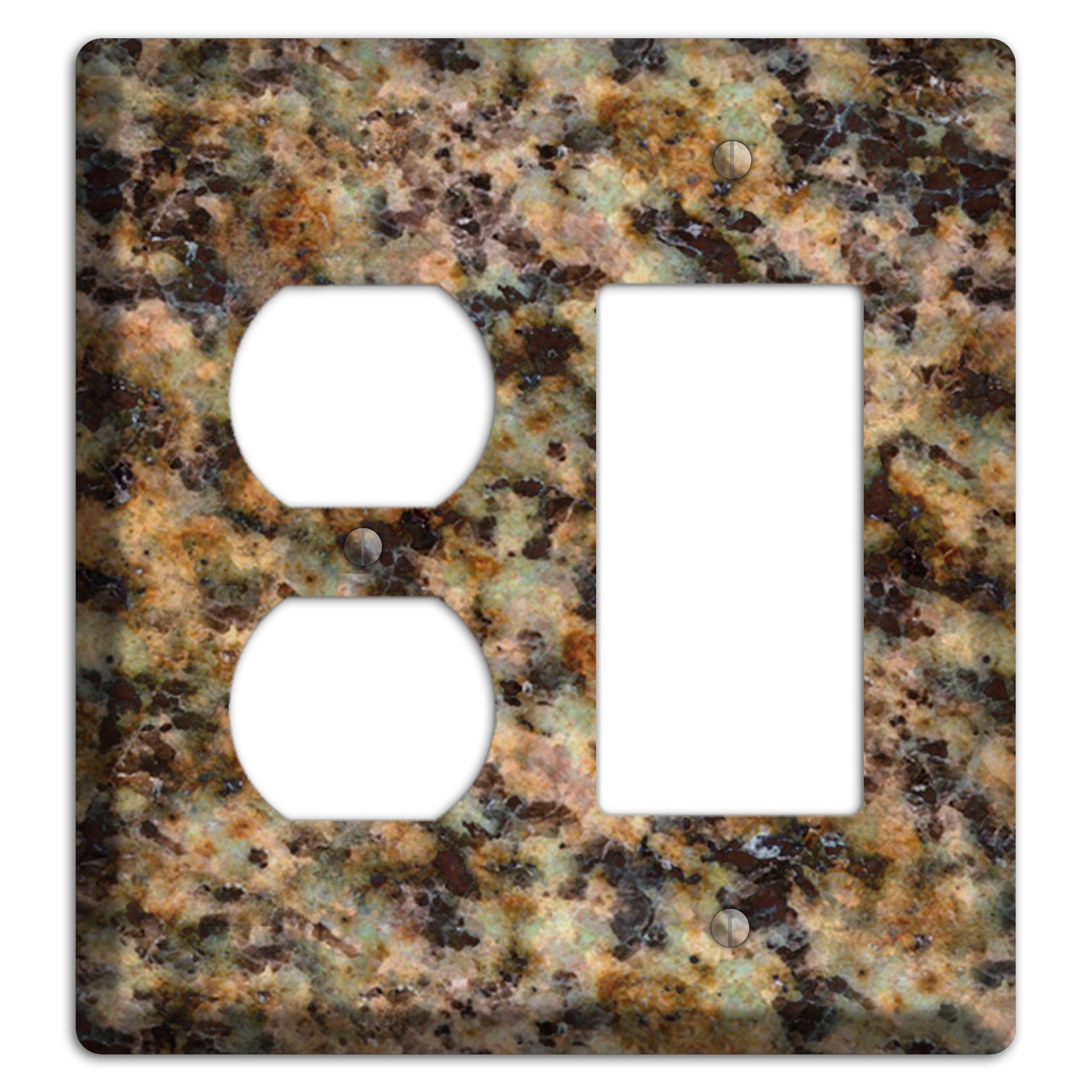 Verde Butterfly Granite Duplex / Rocker Wallplate