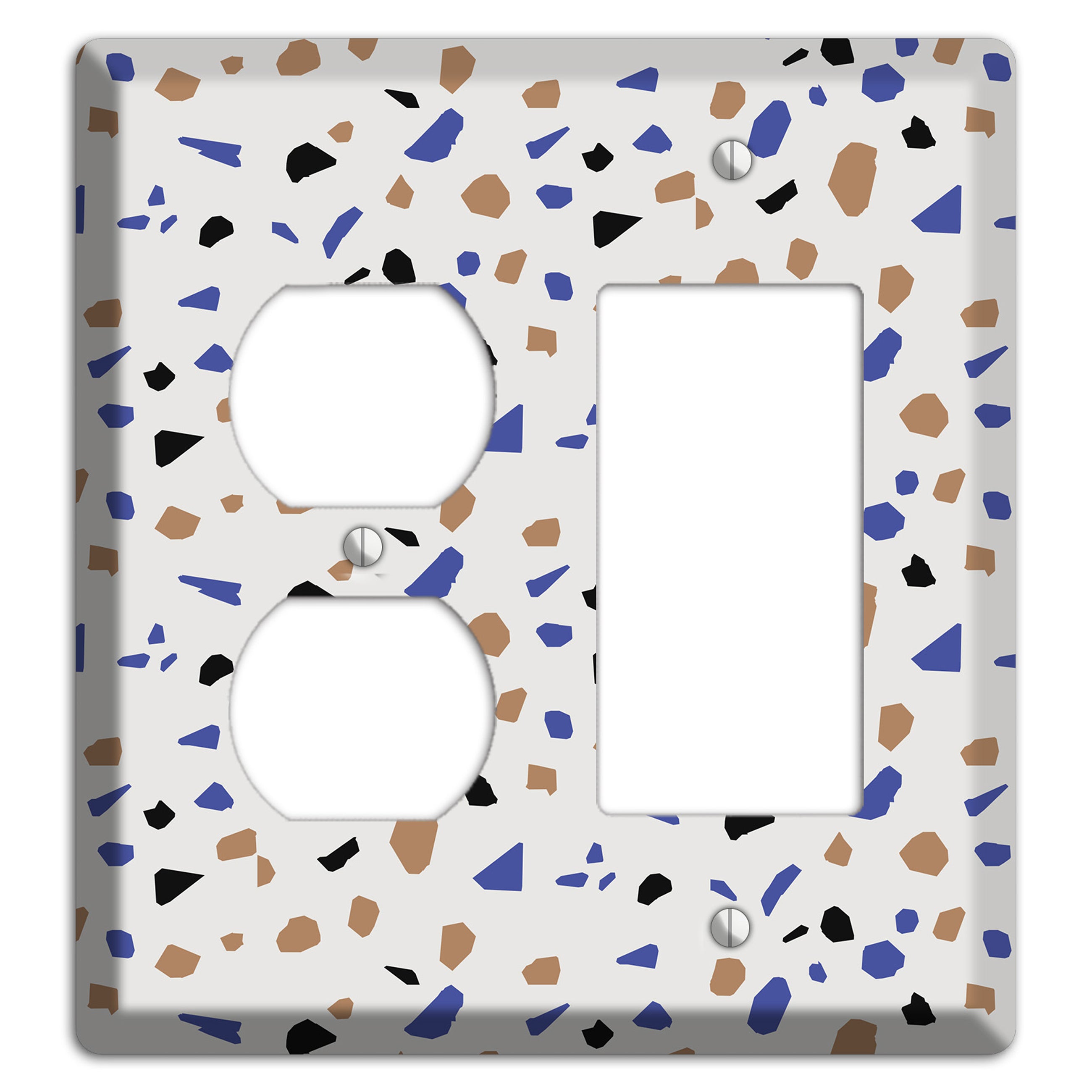 Retro Pop Terrazzo Duplex / Rocker Wallplate
