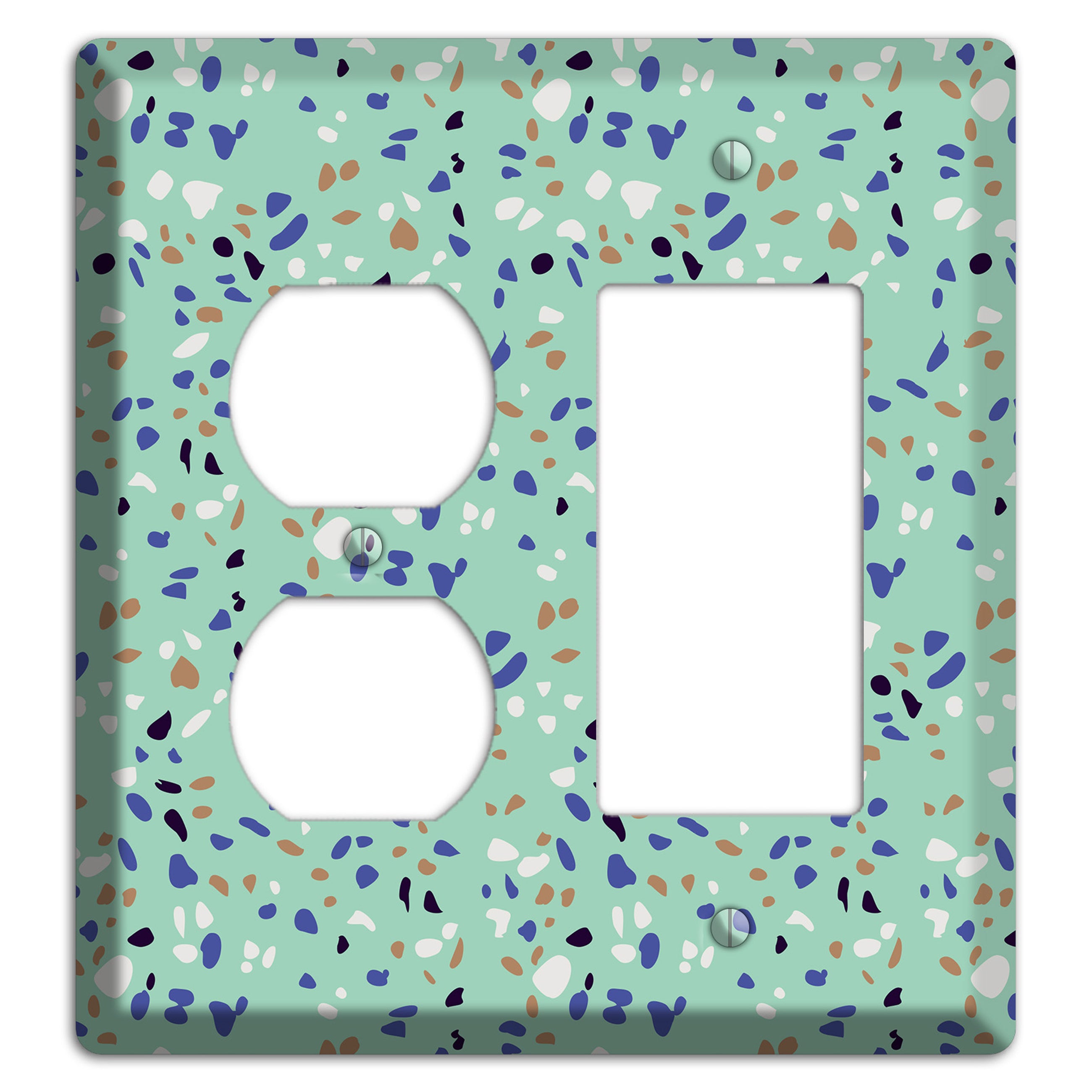 Sea Breeze Confetti Duplex / Rocker Wallplate