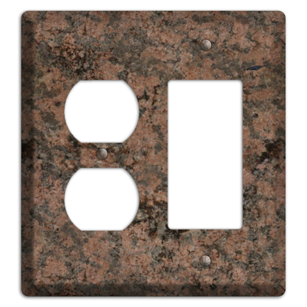 Granite Name: Indian Dakota Granite Duplex / Rocker Wallplate