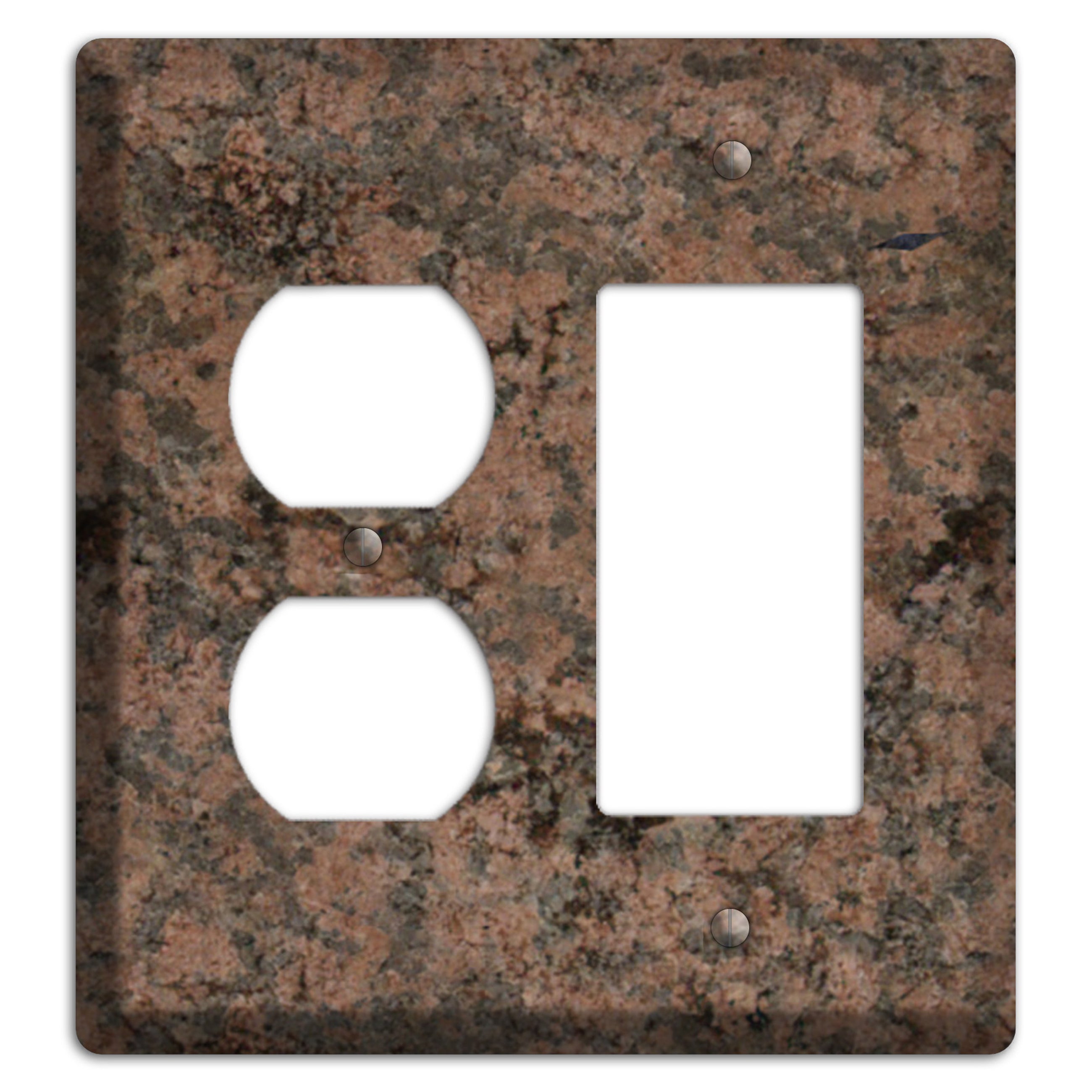 Granite Name: Indian Dakota Granite Duplex / Rocker Wallplate