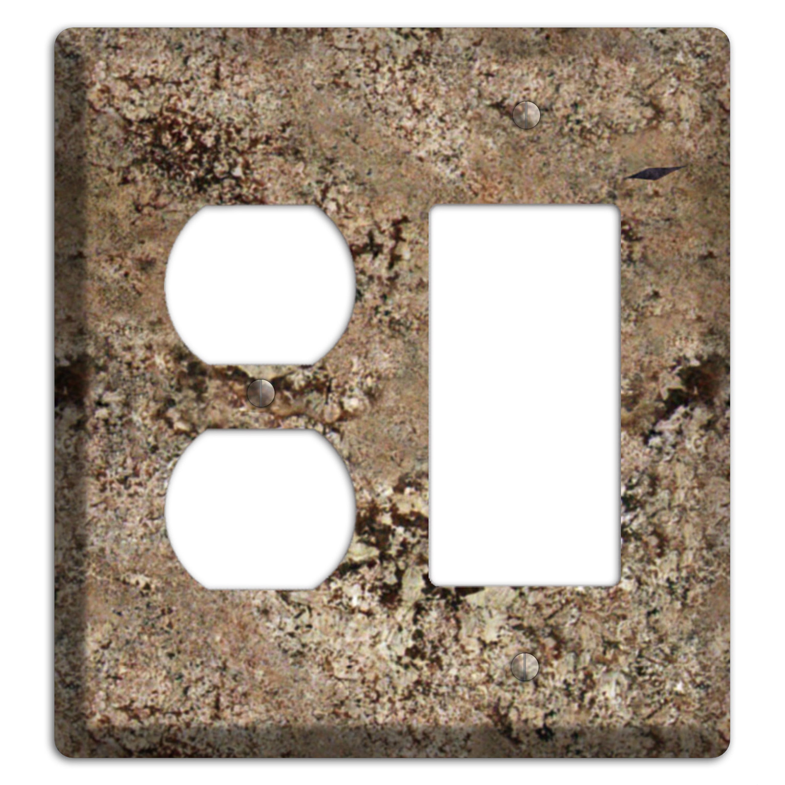 Crema Bordeaux Granite Duplex / Rocker Wallplate
