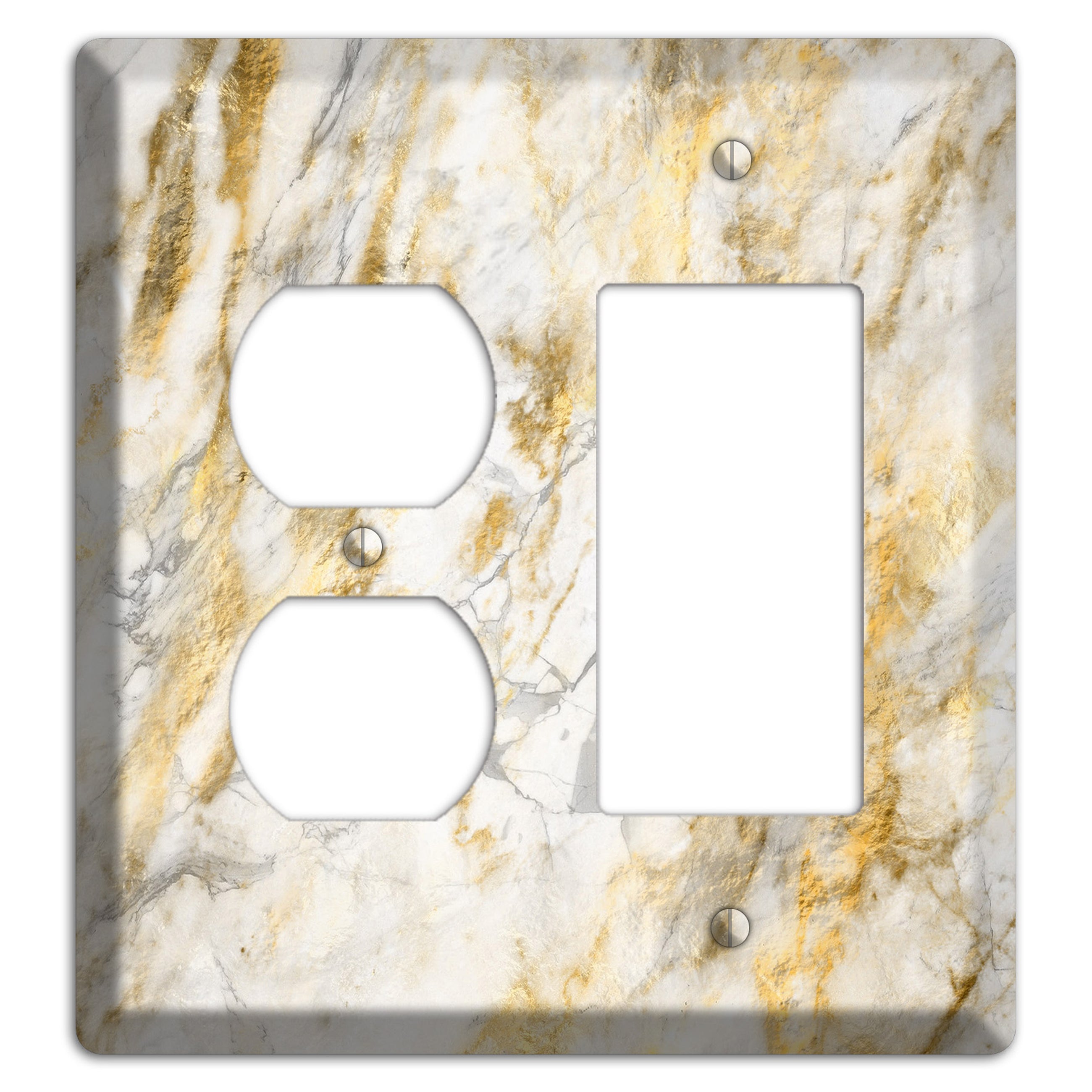 Marigold Marble Duplex / Rocker Wallplate