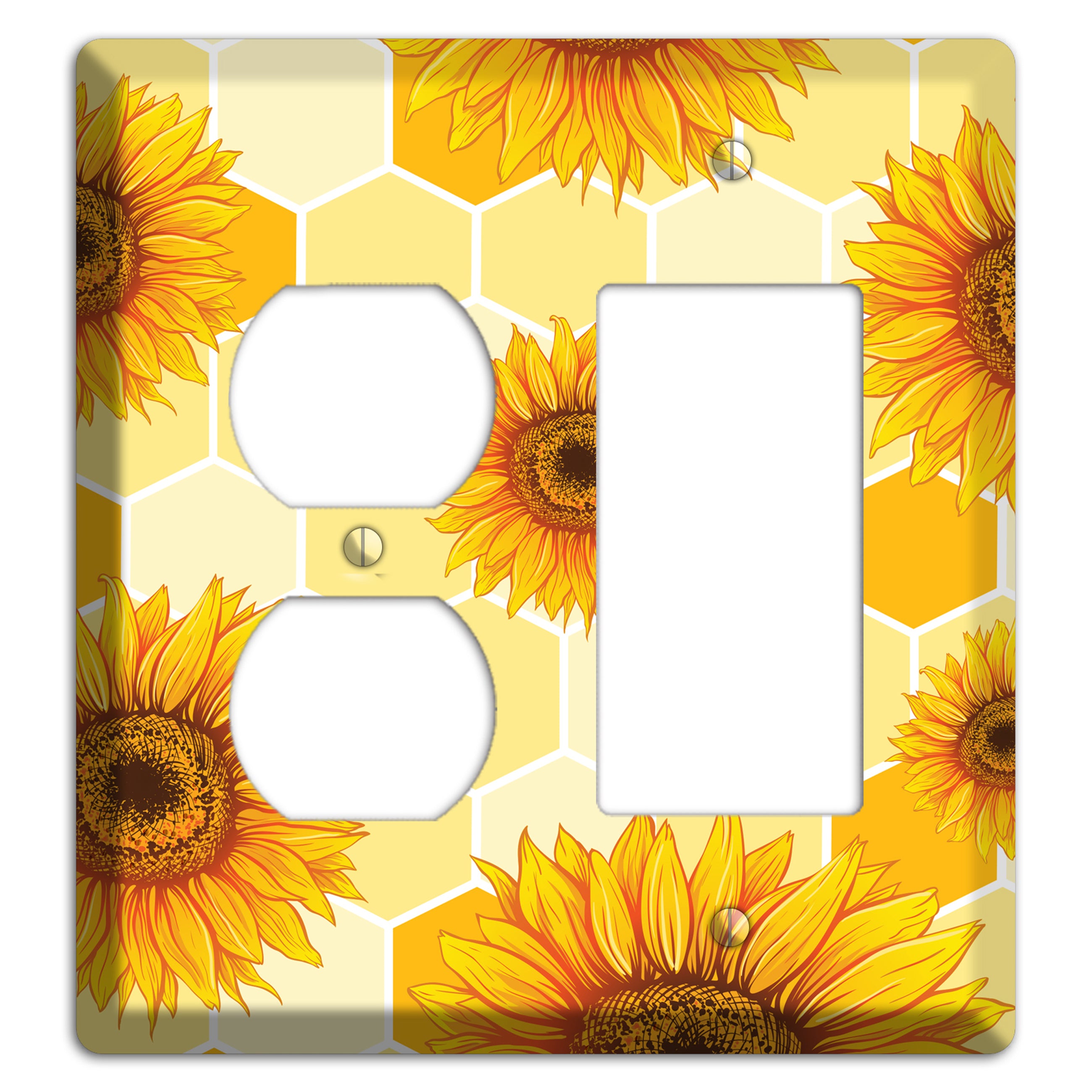 Sunflower & Comb Duplex / Rocker Wallplate