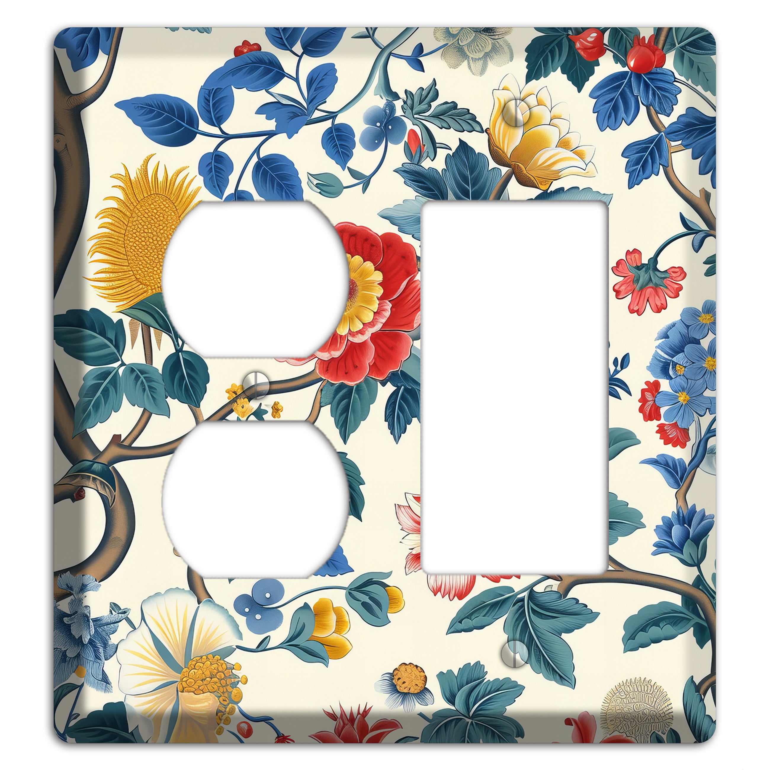 Tangled Bloom Tapestry Duplex / Rocker Wallplate