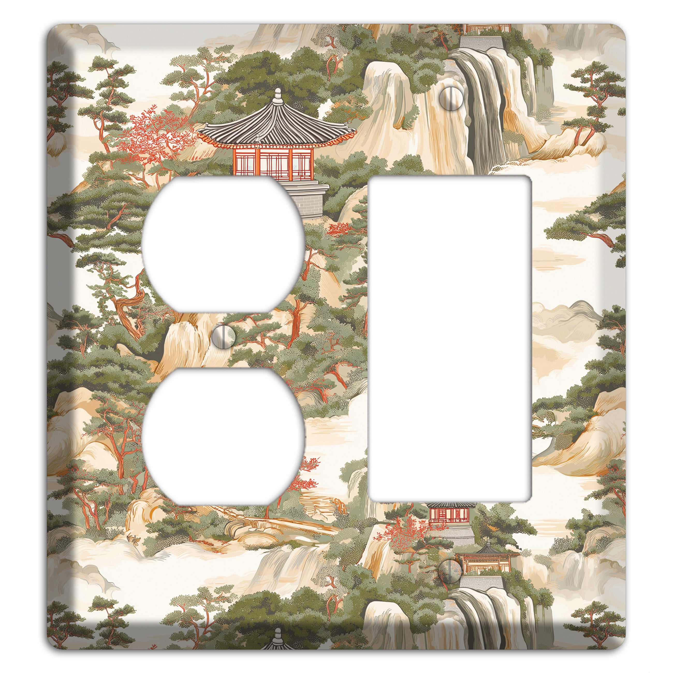 Mountain Pavilion Mist Duplex / Rocker Wallplate