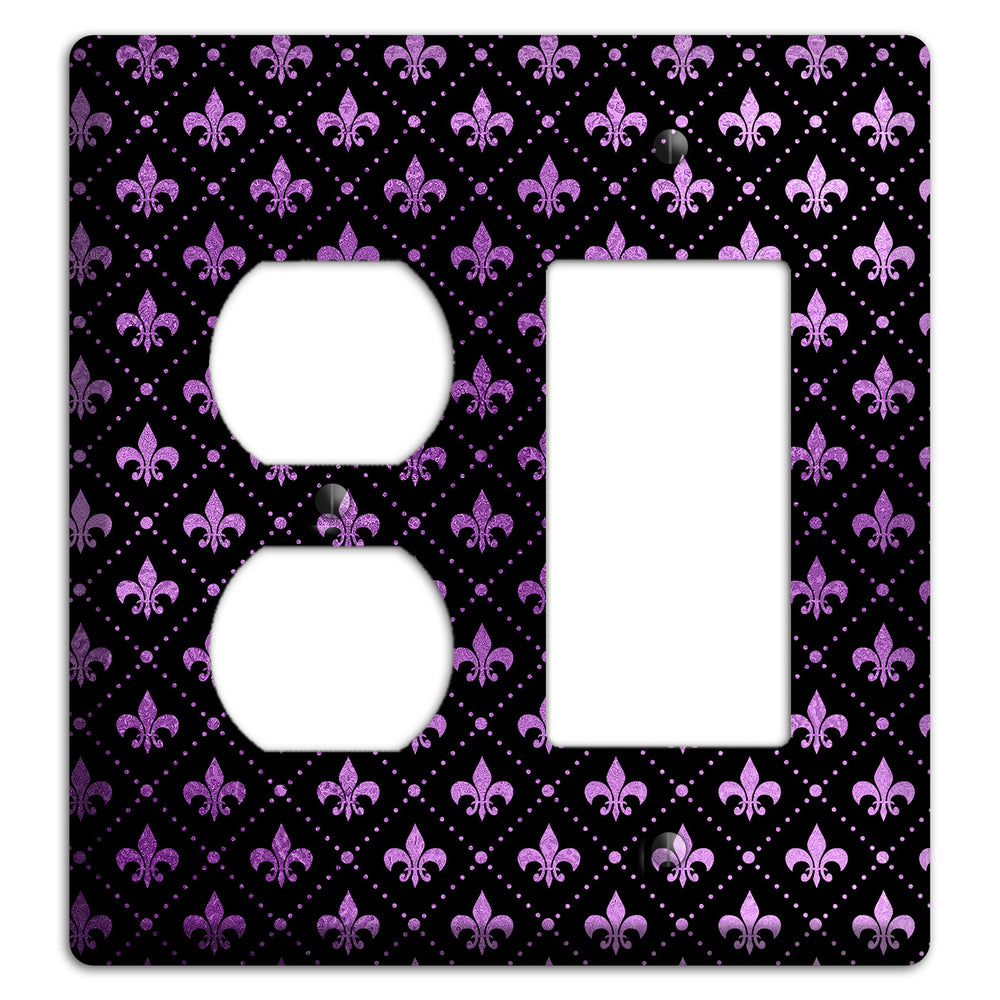 Royal Lilac Grid Duplex / Rocker Wallplate