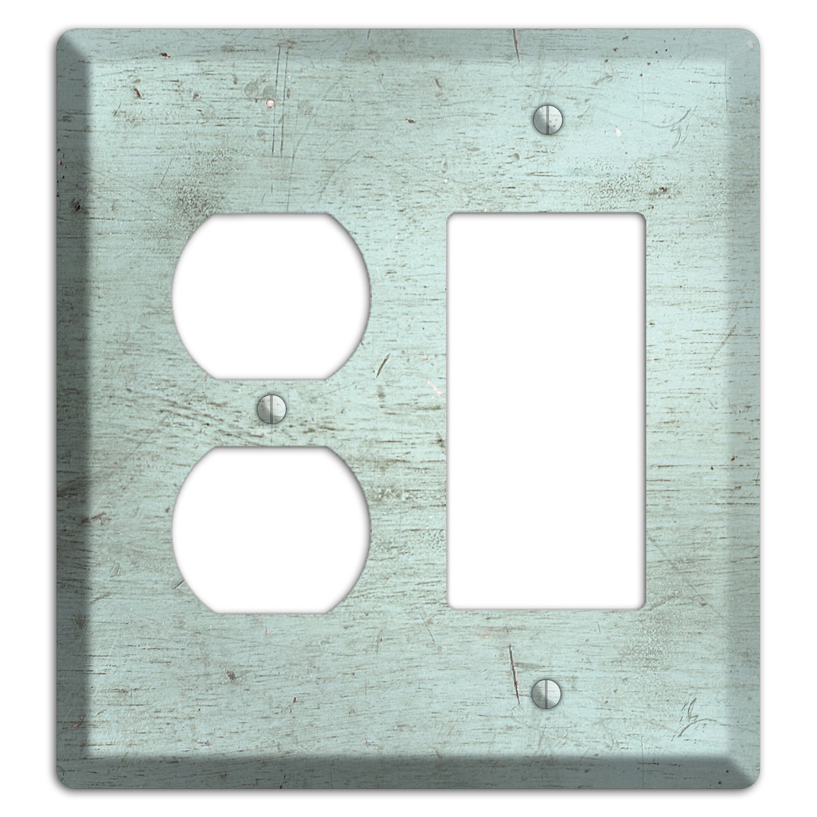 Weathered Teal Deck Duplex / Rocker Wallplate