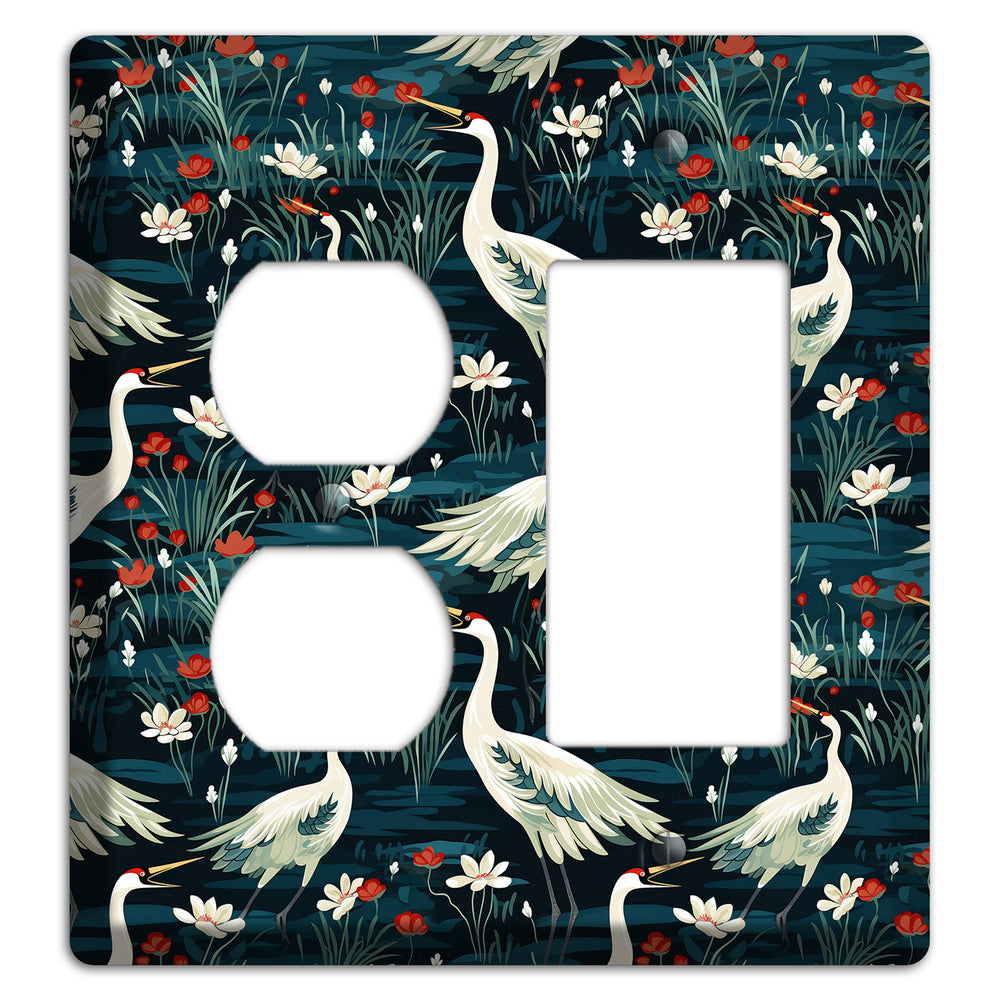 Midnight Lotus Marsh Duplex / Rocker Wallplate