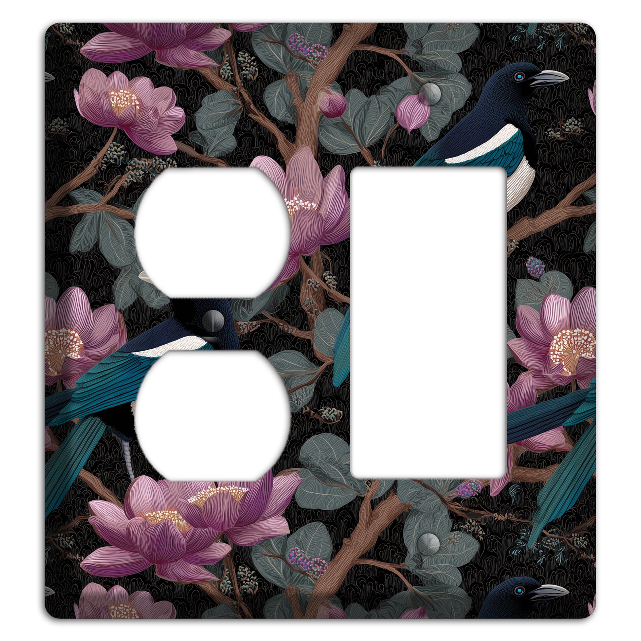 Magpie Moon Garden Duplex / Rocker Wallplate