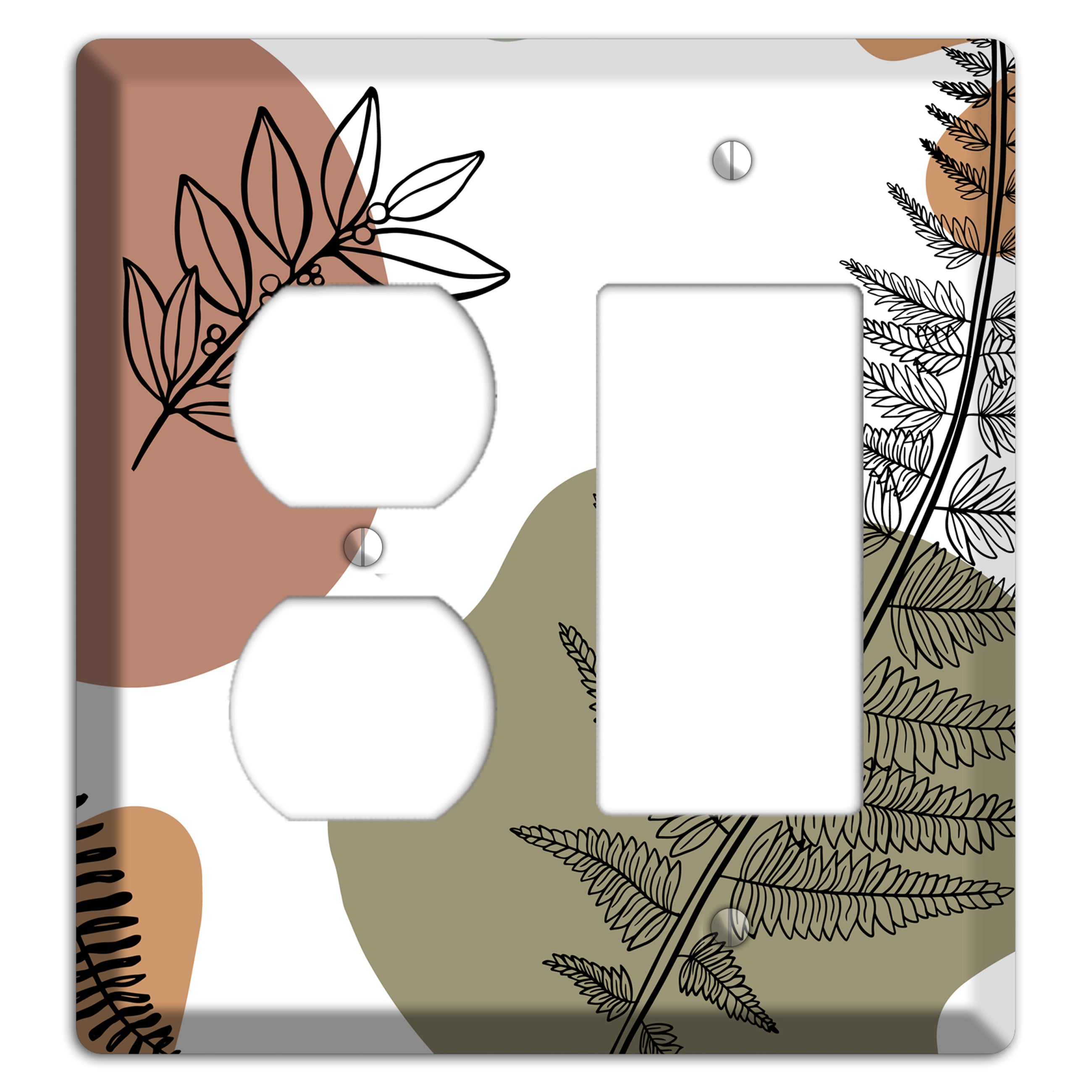 Fern & Shadow Duplex / Rocker Wallplate