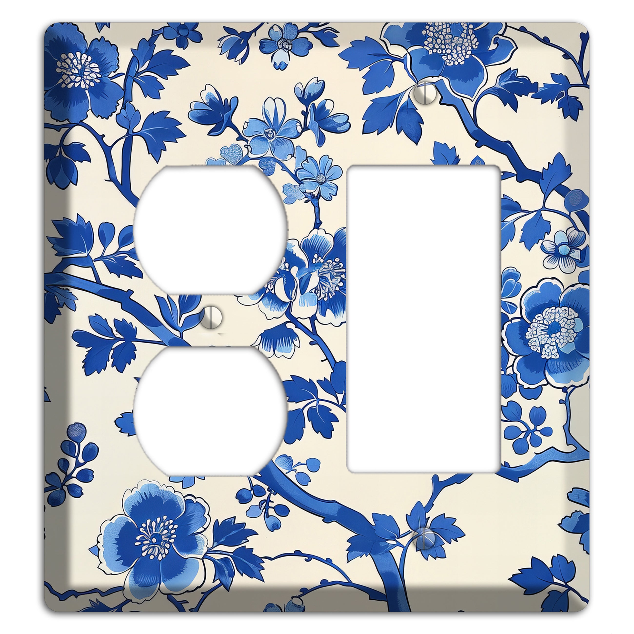 Porcelain Garden Bloom Duplex / Rocker Wallplate