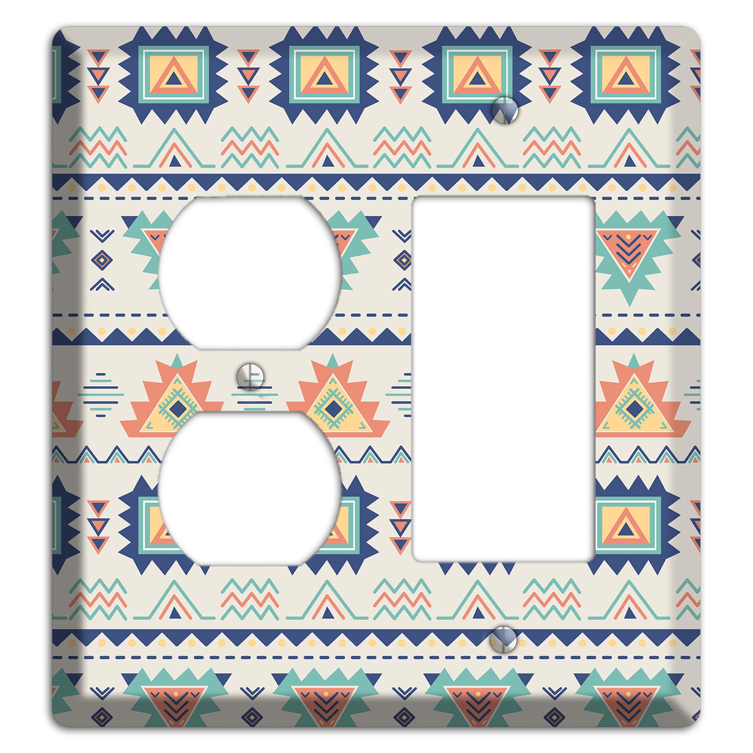 Desert Geometry Duplex / Rocker Wallplate