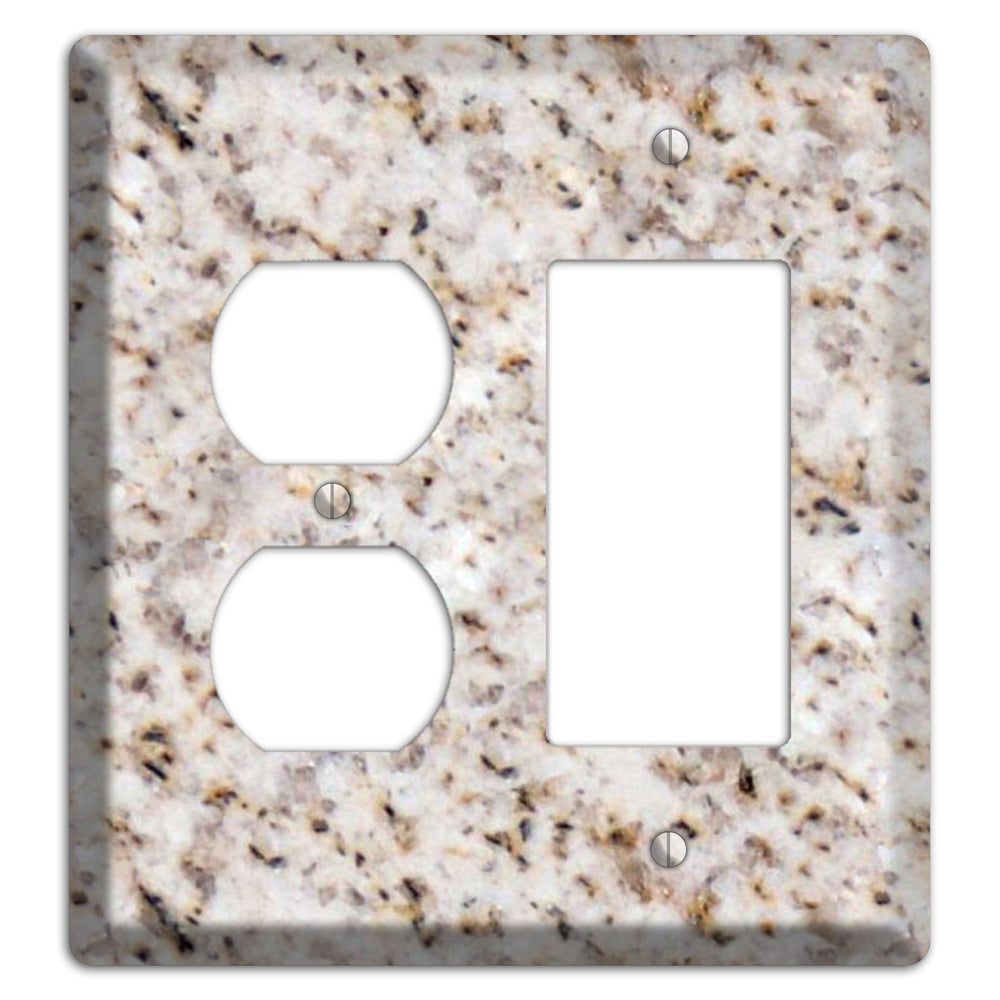 Luna Pearl Granite Duplex / Rocker Wallplate
