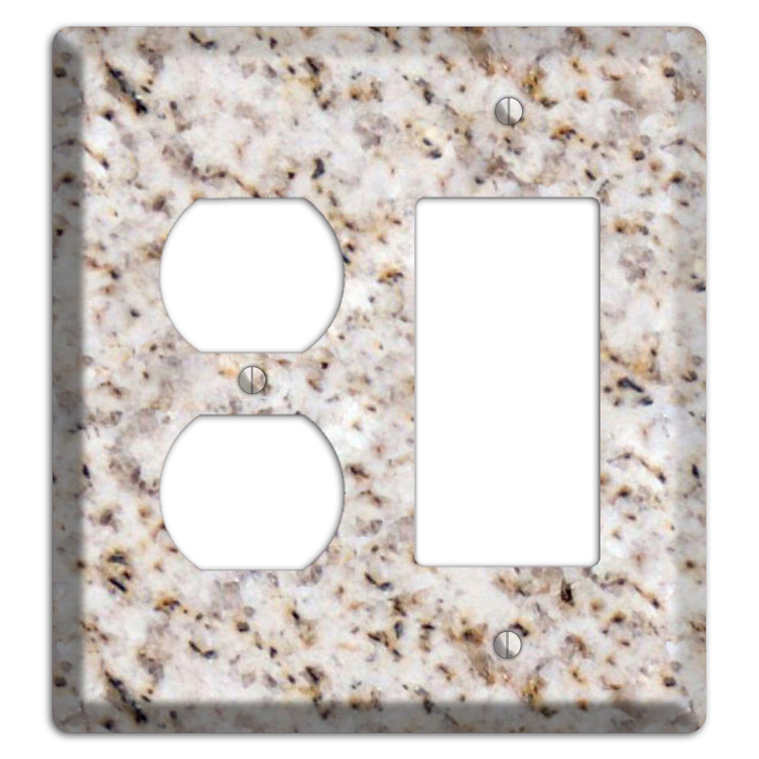 Luna Pearl Granite Duplex / Rocker Wallplate