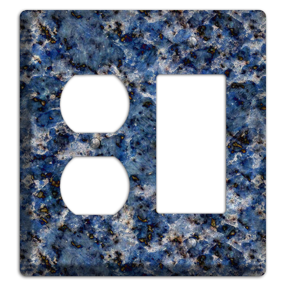 Blue Bahia Granite Duplex / Rocker Wallplate
