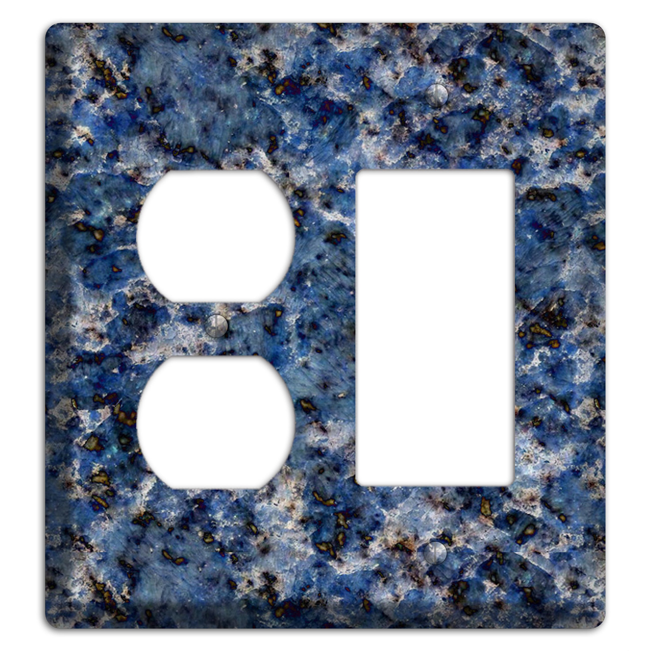 Blue Bahia Granite Duplex / Rocker Wallplate