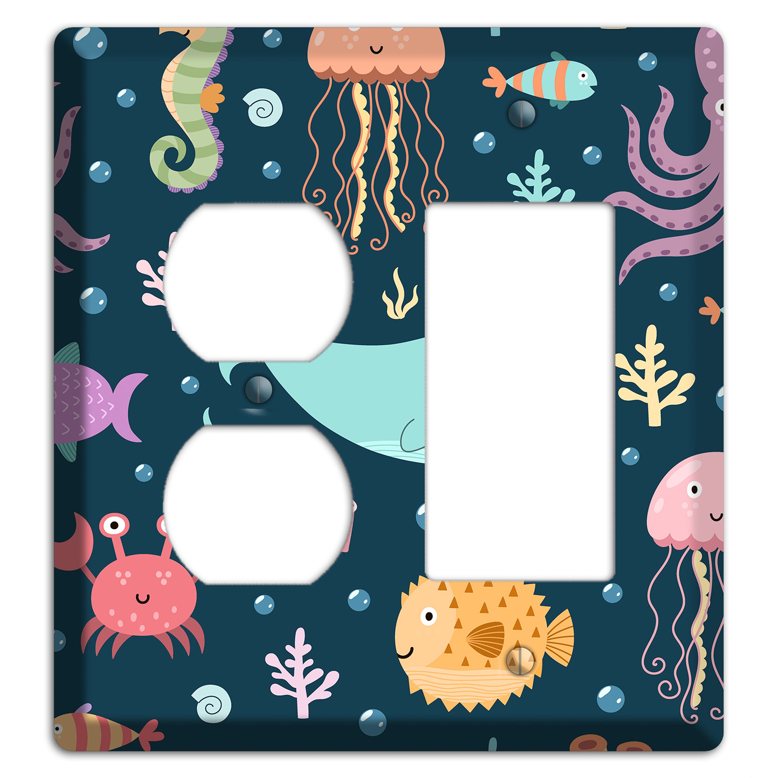 Deep Sea Cuties Duplex / Rocker Wallplate