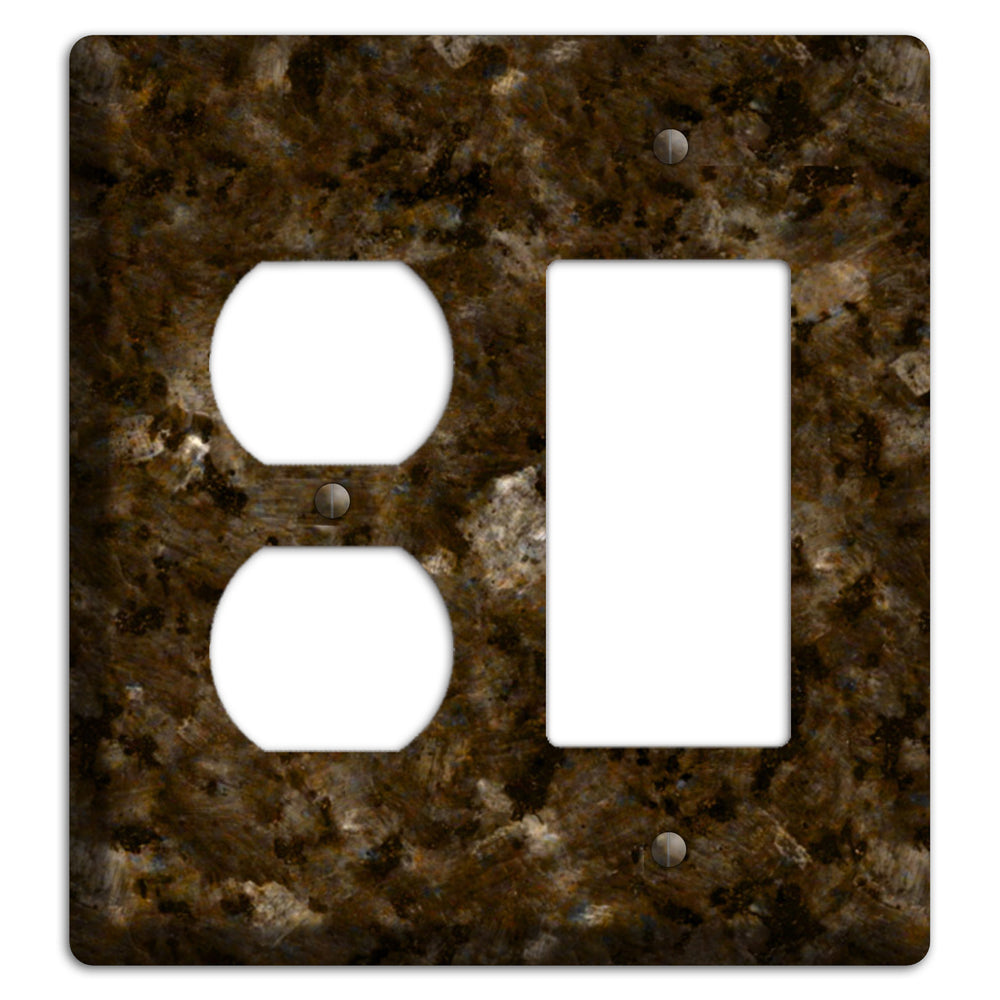 Tropical Brown Granite Duplex / Rocker Wallplate