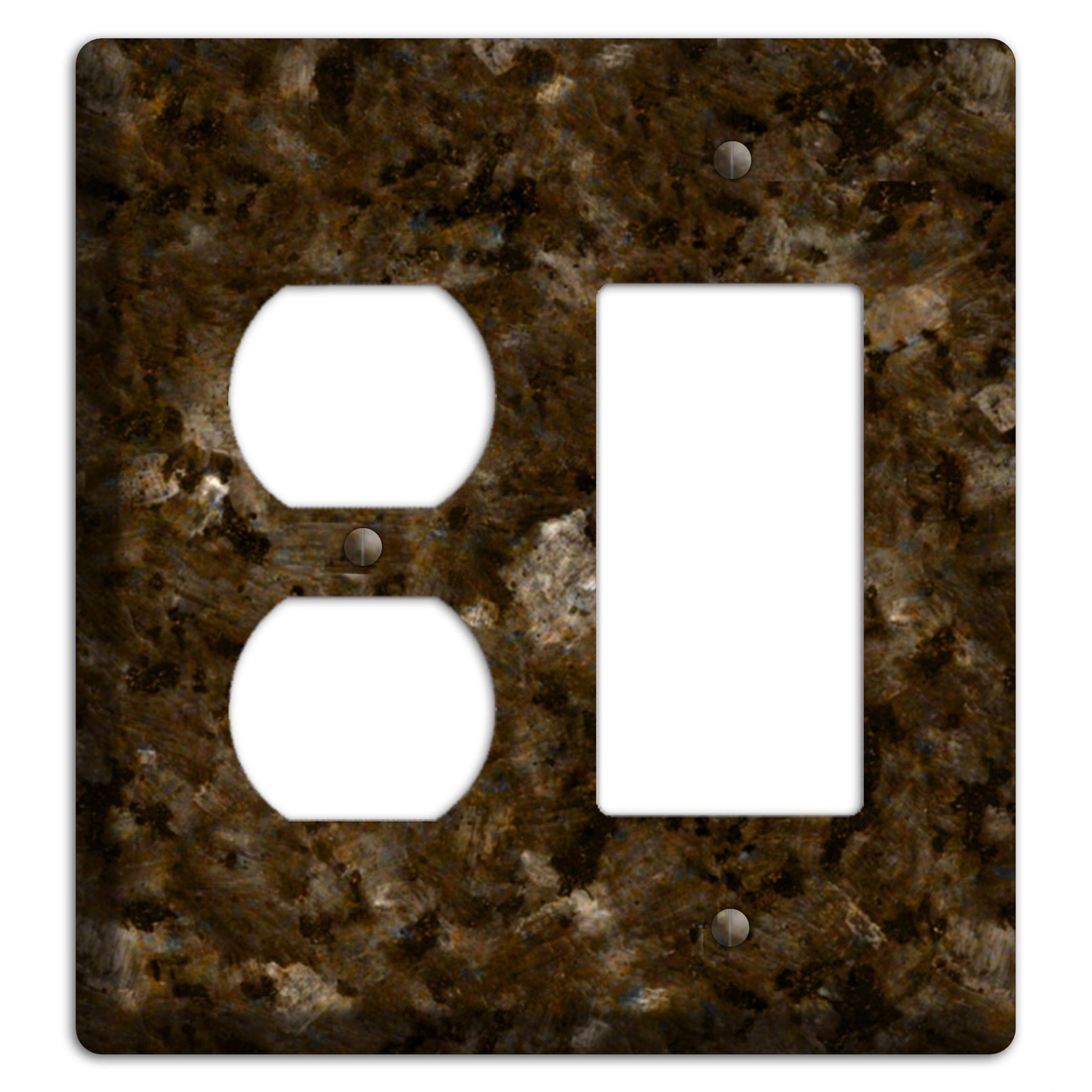 Tropical Brown Granite Duplex / Rocker Wallplate