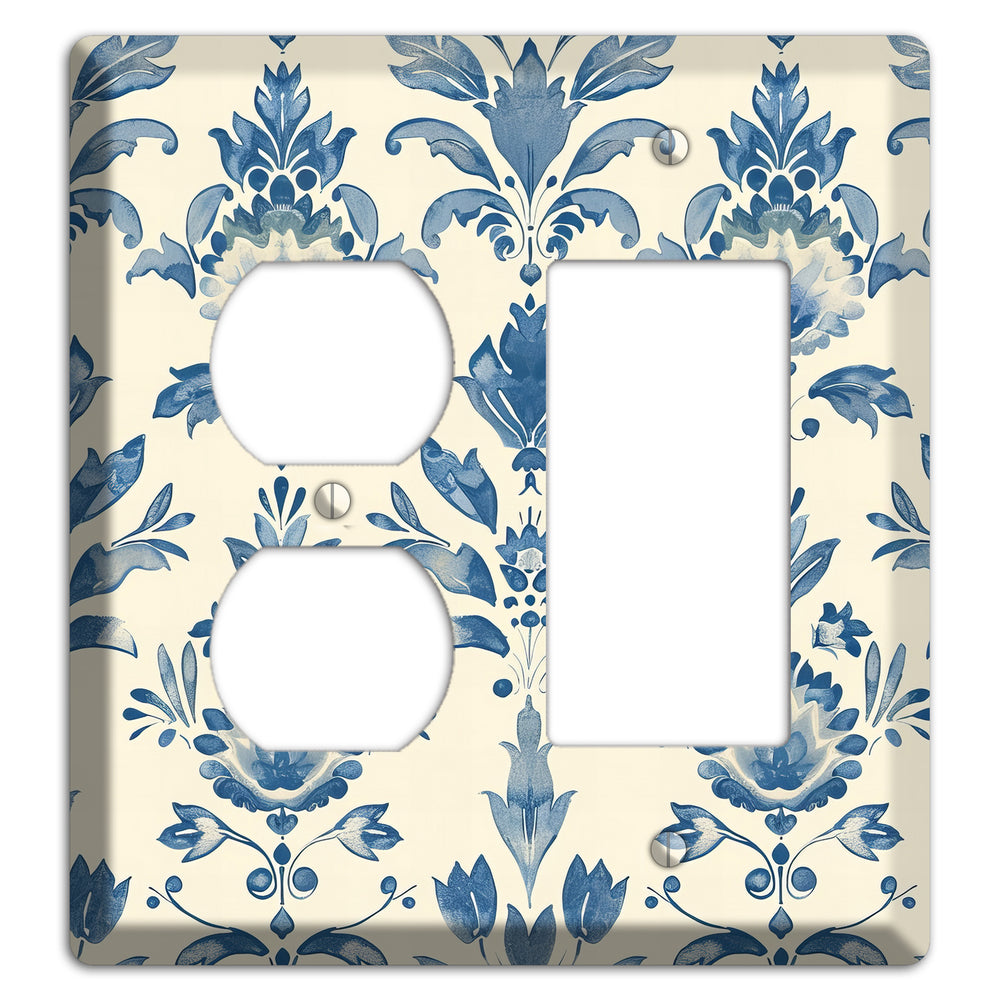 Bloom & Indigo Duplex / Rocker Wallplate