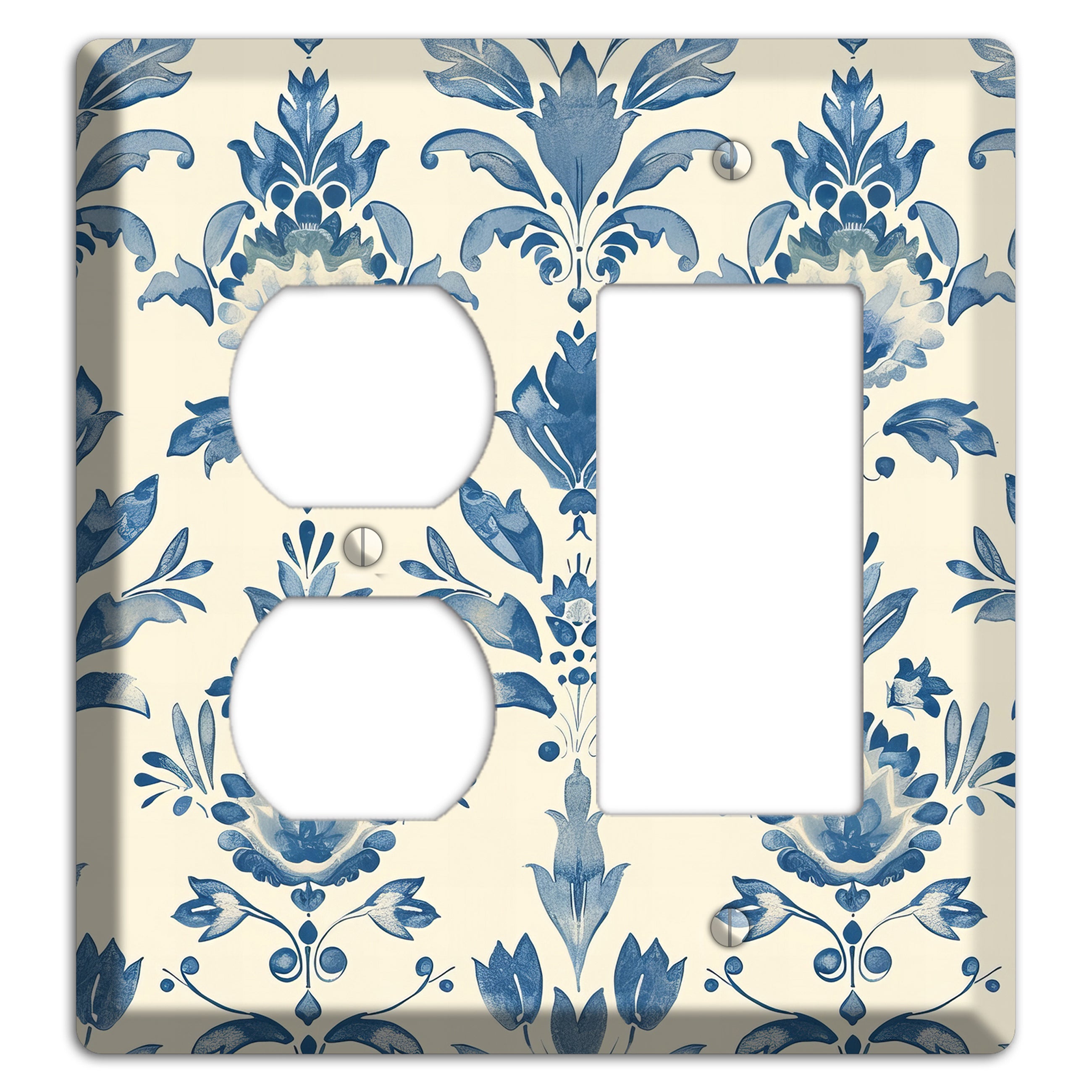 Bloom & Indigo Duplex / Rocker Wallplate