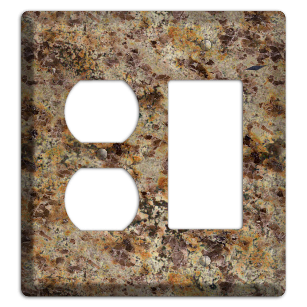 Golden Crystal Granite Duplex / Rocker Wallplate