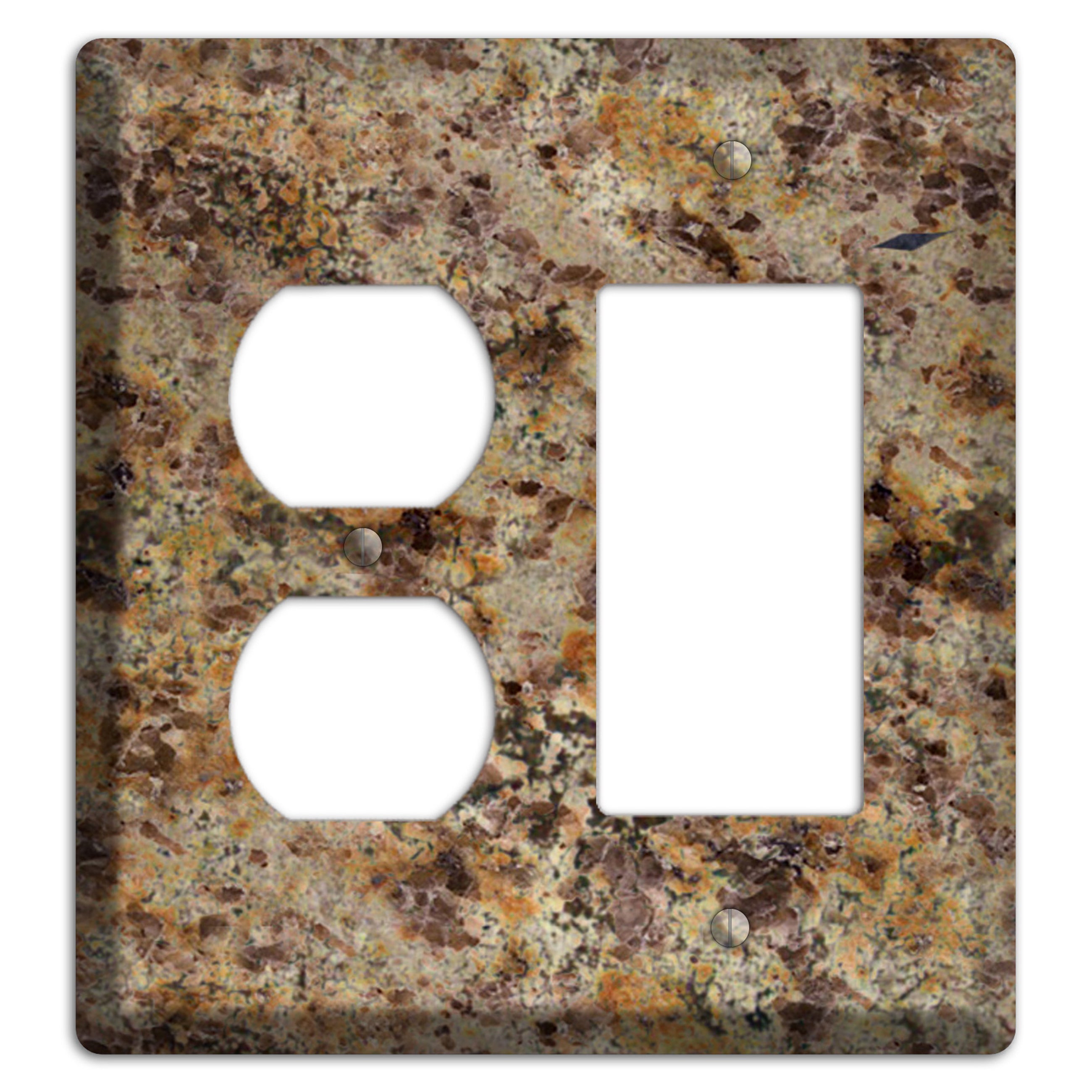 Golden Crystal Granite Duplex / Rocker Wallplate