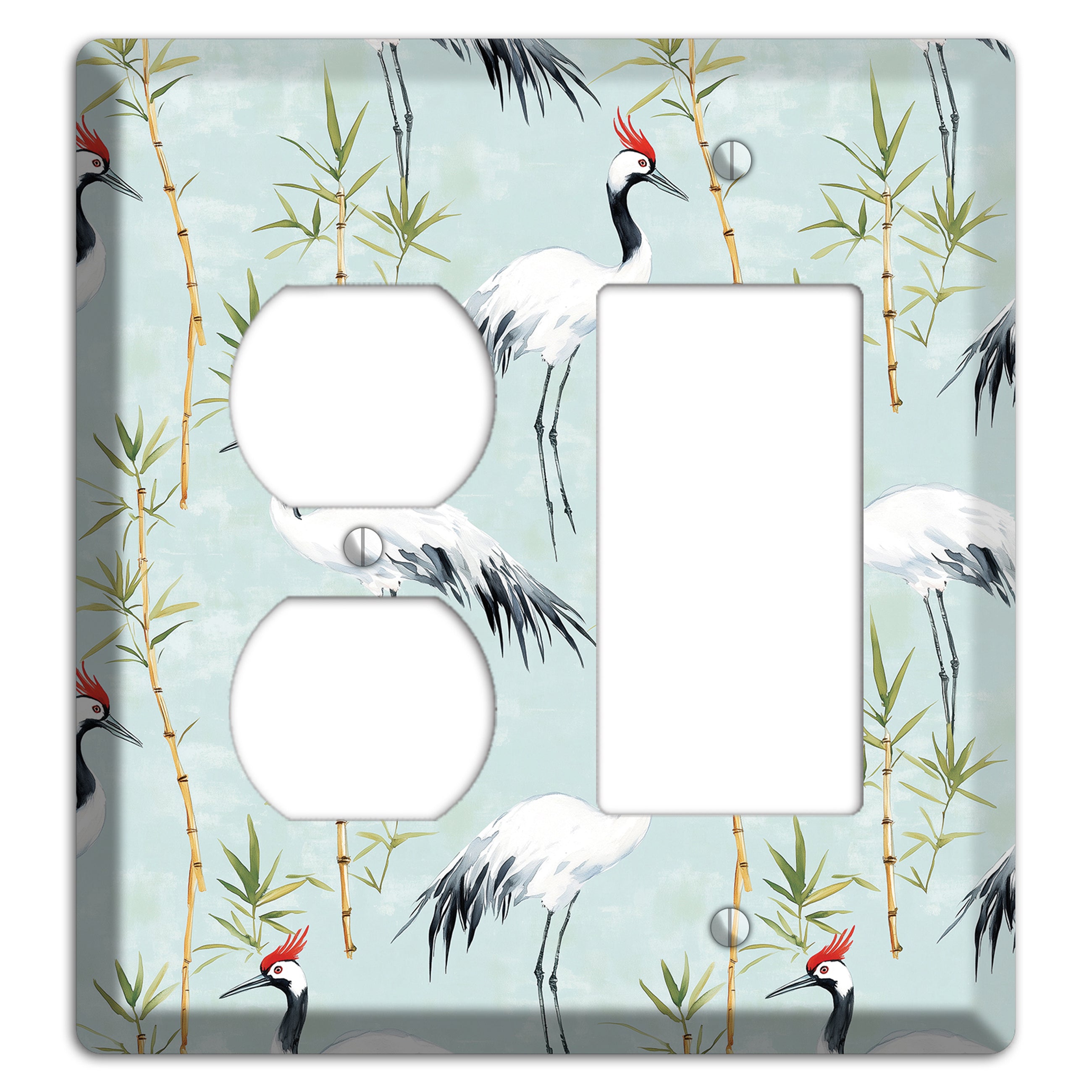 Celadon Bamboo Vigil Duplex / Rocker Wallplate